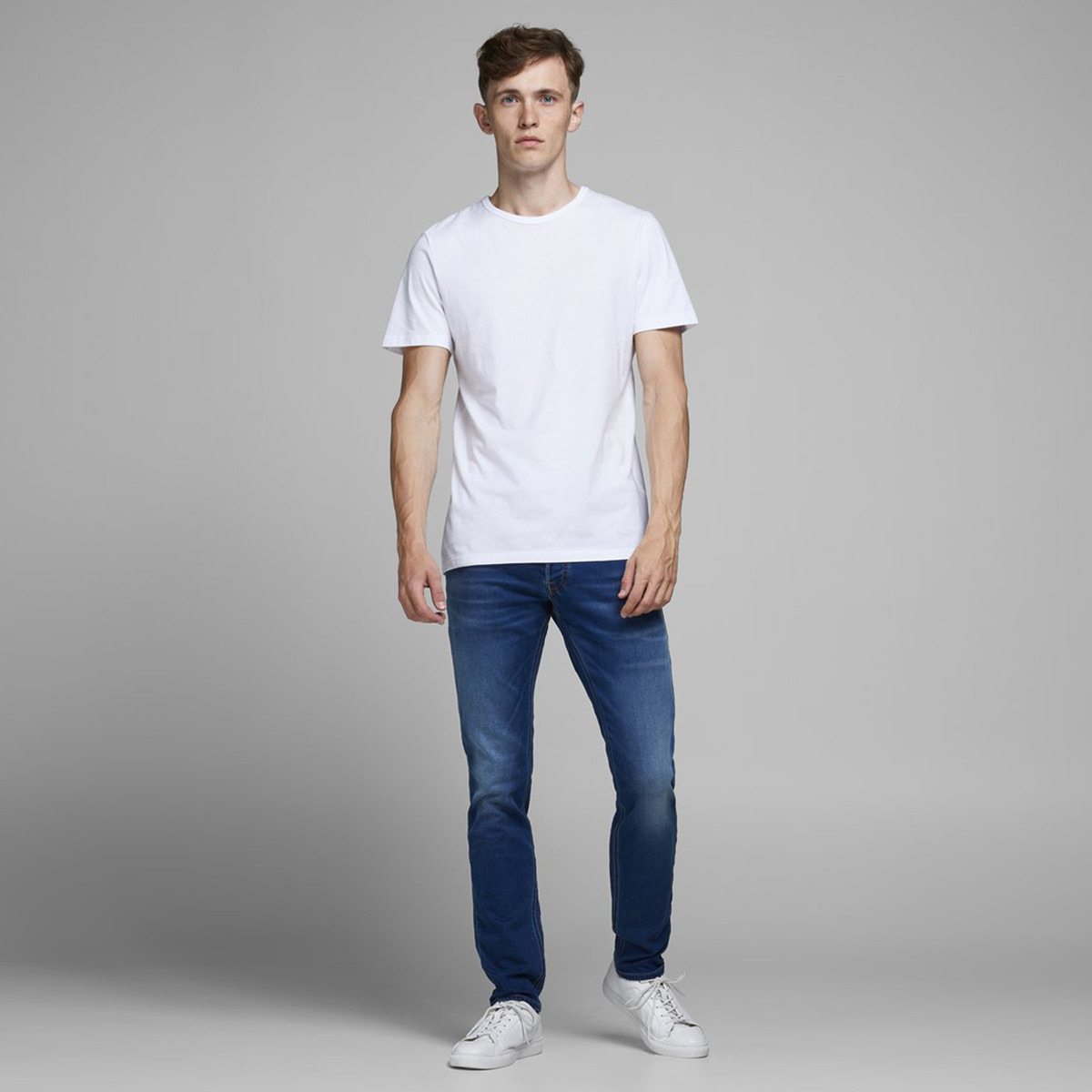 Jack & Jones Solid Mid Rise Denim Jeans with Pockets-men-clothing-bottoms-jeans-image-3