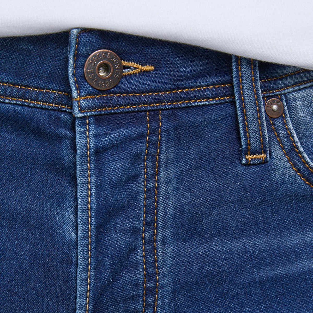 Jack & Jones Solid Mid Rise Denim Jeans with Pockets-men-clothing-bottoms-jeans-image-4