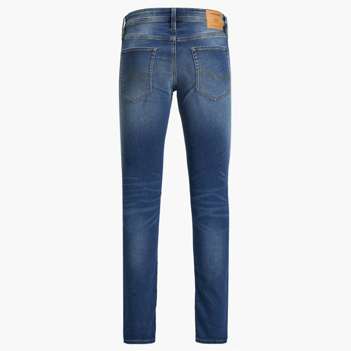 بنطلون جينز دينم سادة بخصر متوسّط الارتفاع مع جيوب من جاك آند جونز-men-clothing-bottoms-jeans-image-1