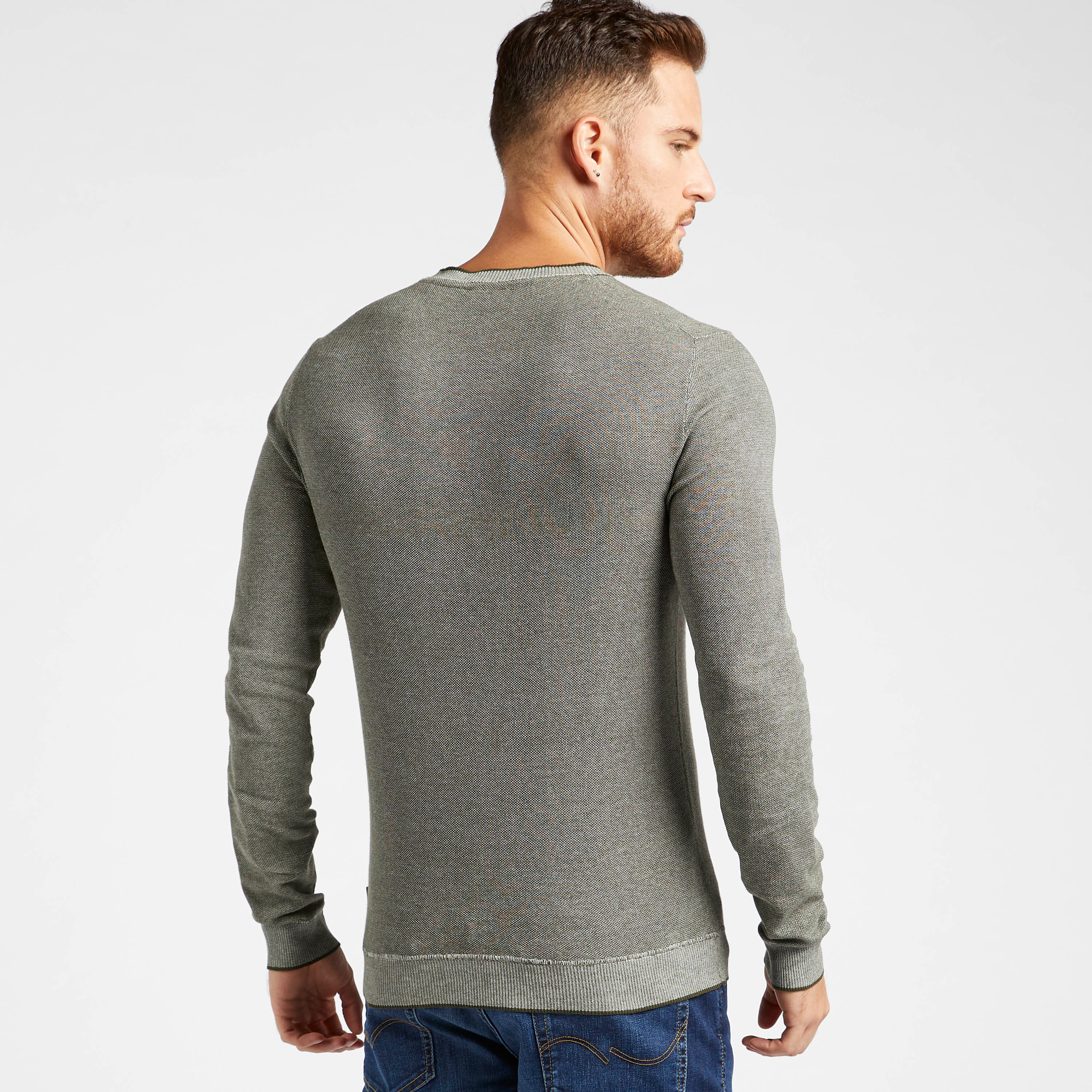 Jack & Jones Solid Pullover with Crew Neck and Long Sleeves-men-clothing-sweatersandpullovers-image-4