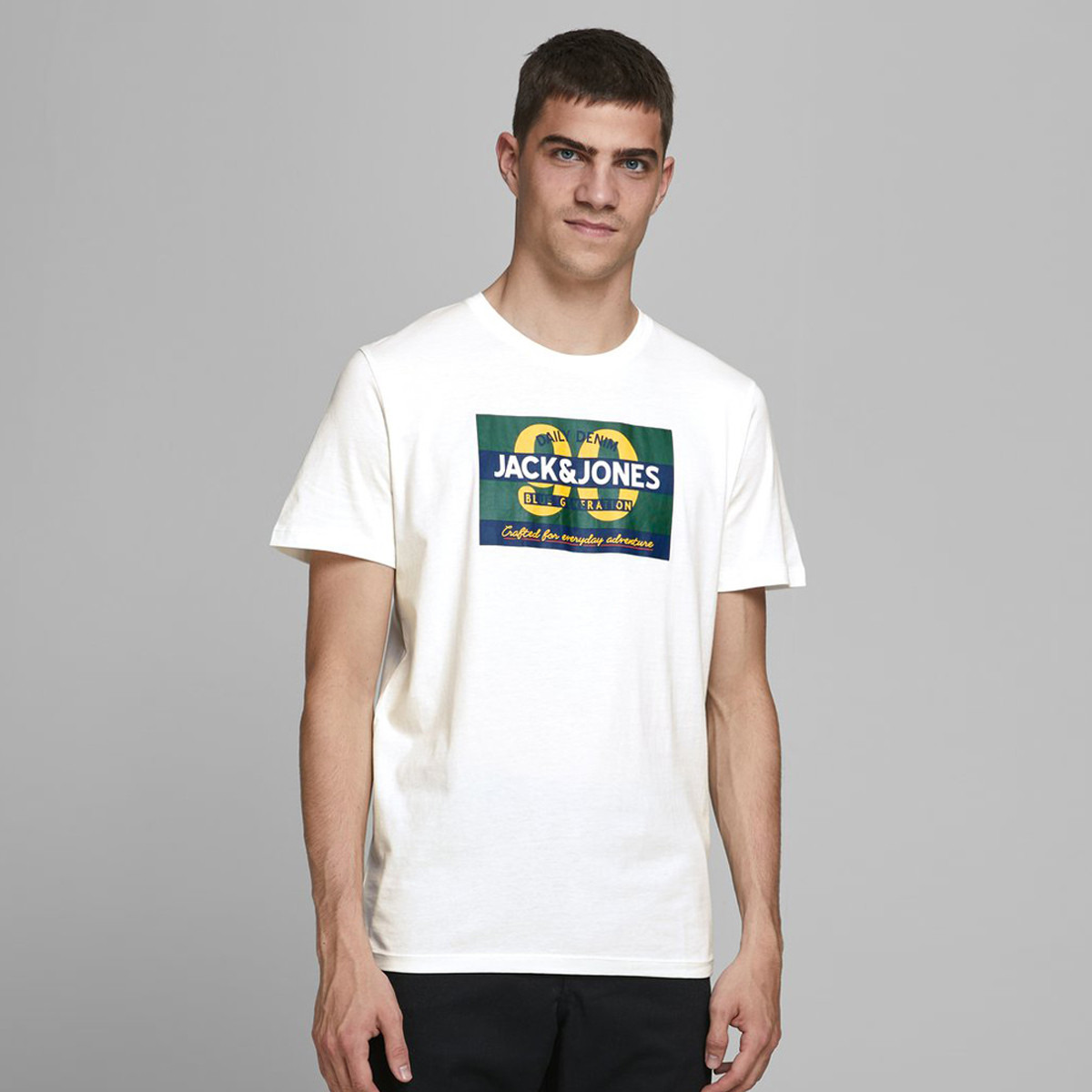 Jack & Jones Printed Crew Neck T-shirt with Short Sleeves-men-clothing-tshirtsandpolos-tshirts-image-1