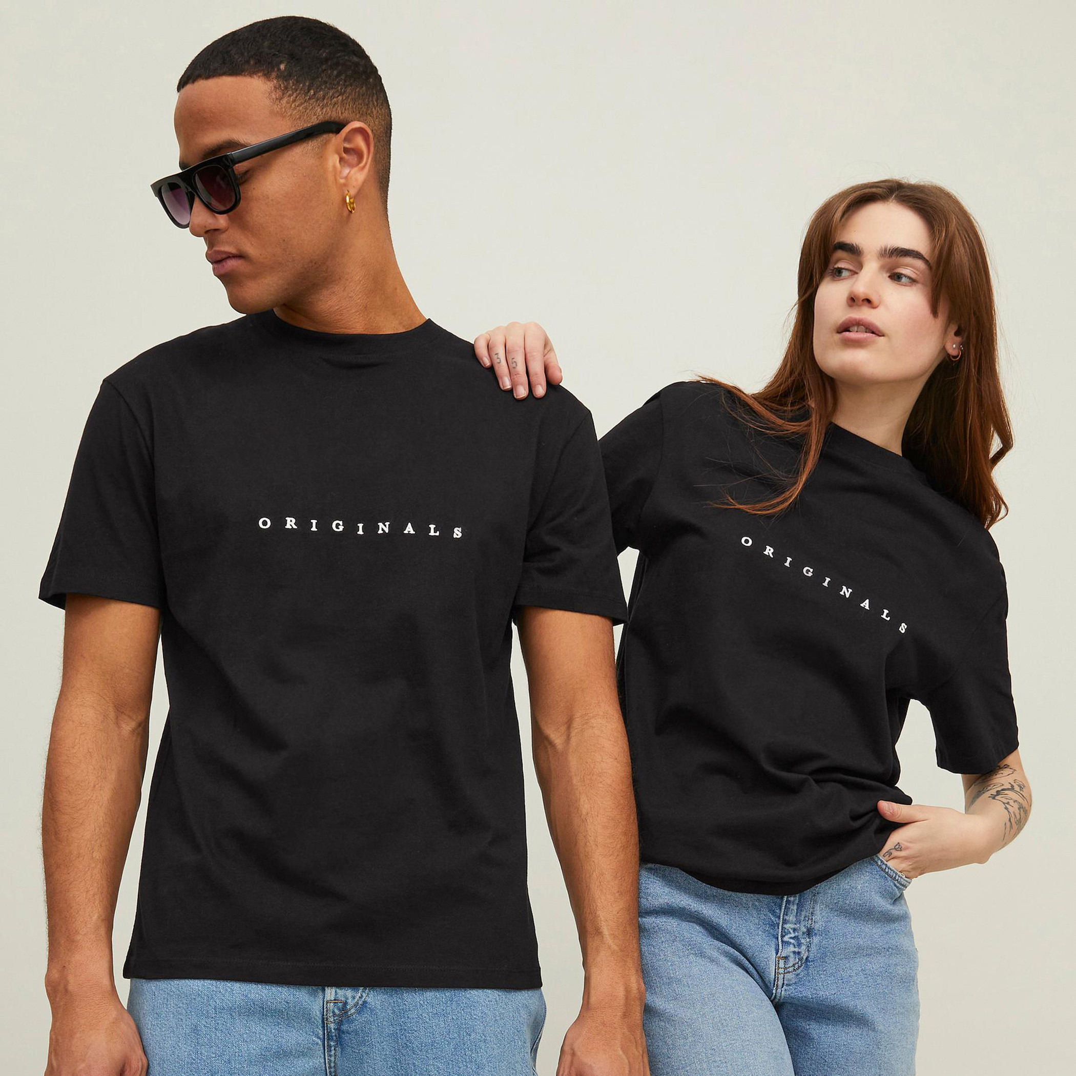 Jack & Jones Unisex Black Embroidered Crew Neck Short Sleeves T-Shirt-men-clothing-tshirtsandpolos-tshirts-image-2