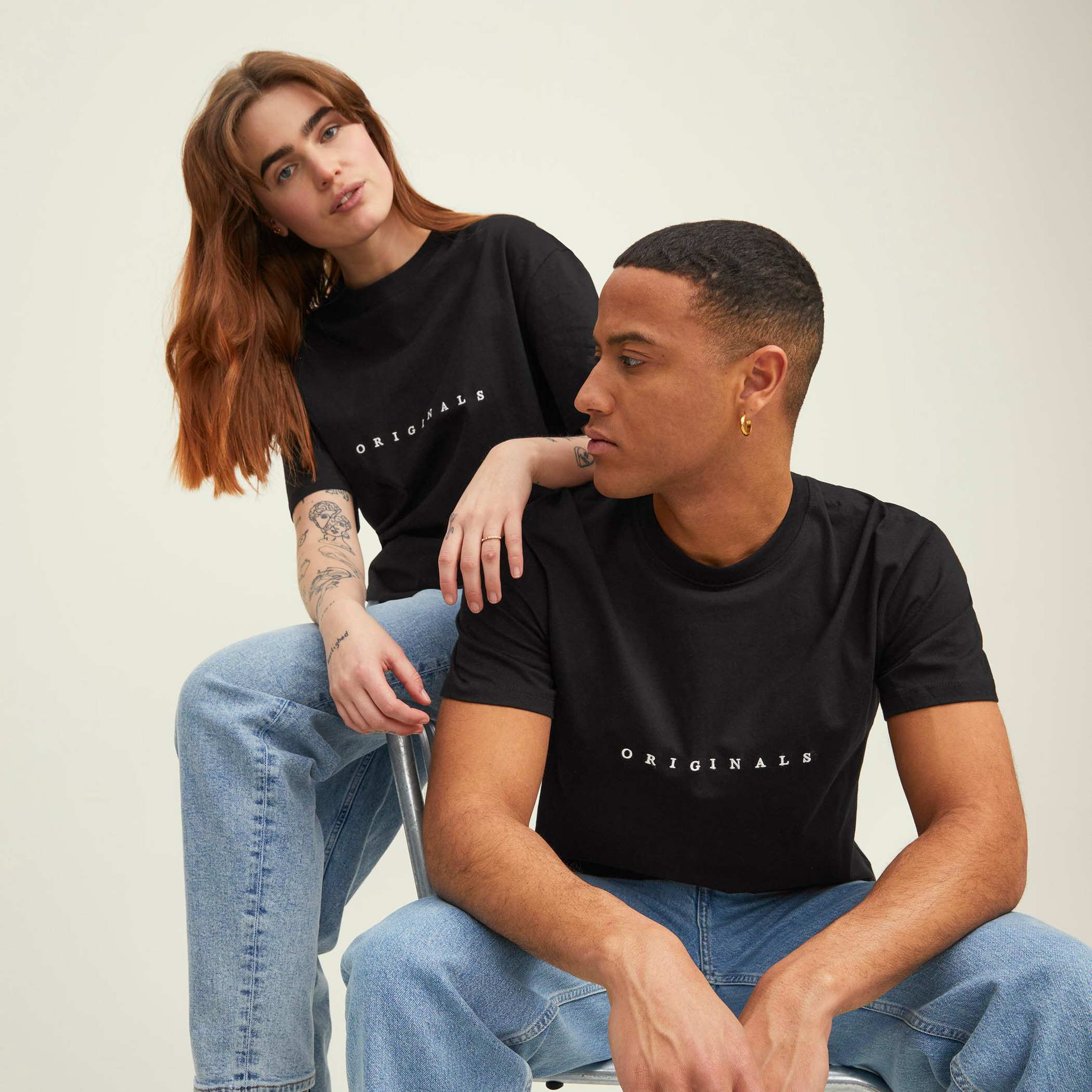Jack & Jones Unisex Black Embroidered Crew Neck Short Sleeves T-Shirt-men-clothing-tshirtsandpolos-tshirts-image-7