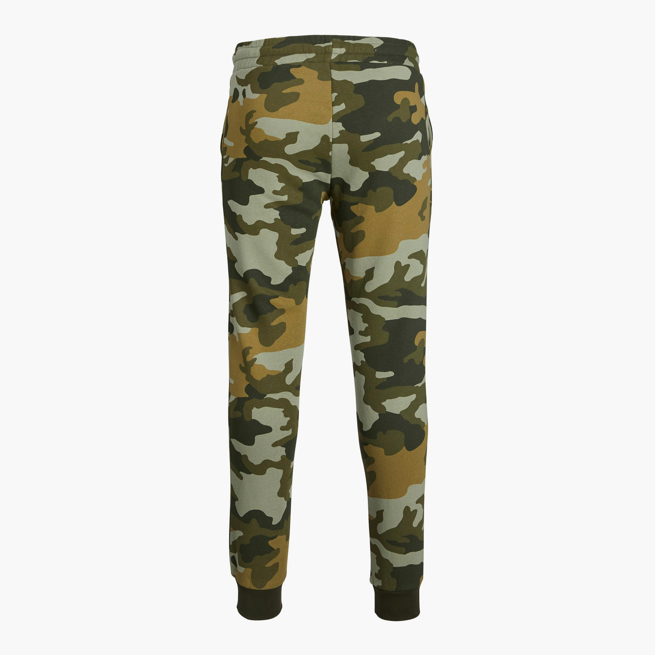 Jack & Jones Camouflage Print Mid-Rise Jog Pants with Drawstring Closure-men-clothing-bottoms-joggers-image-2