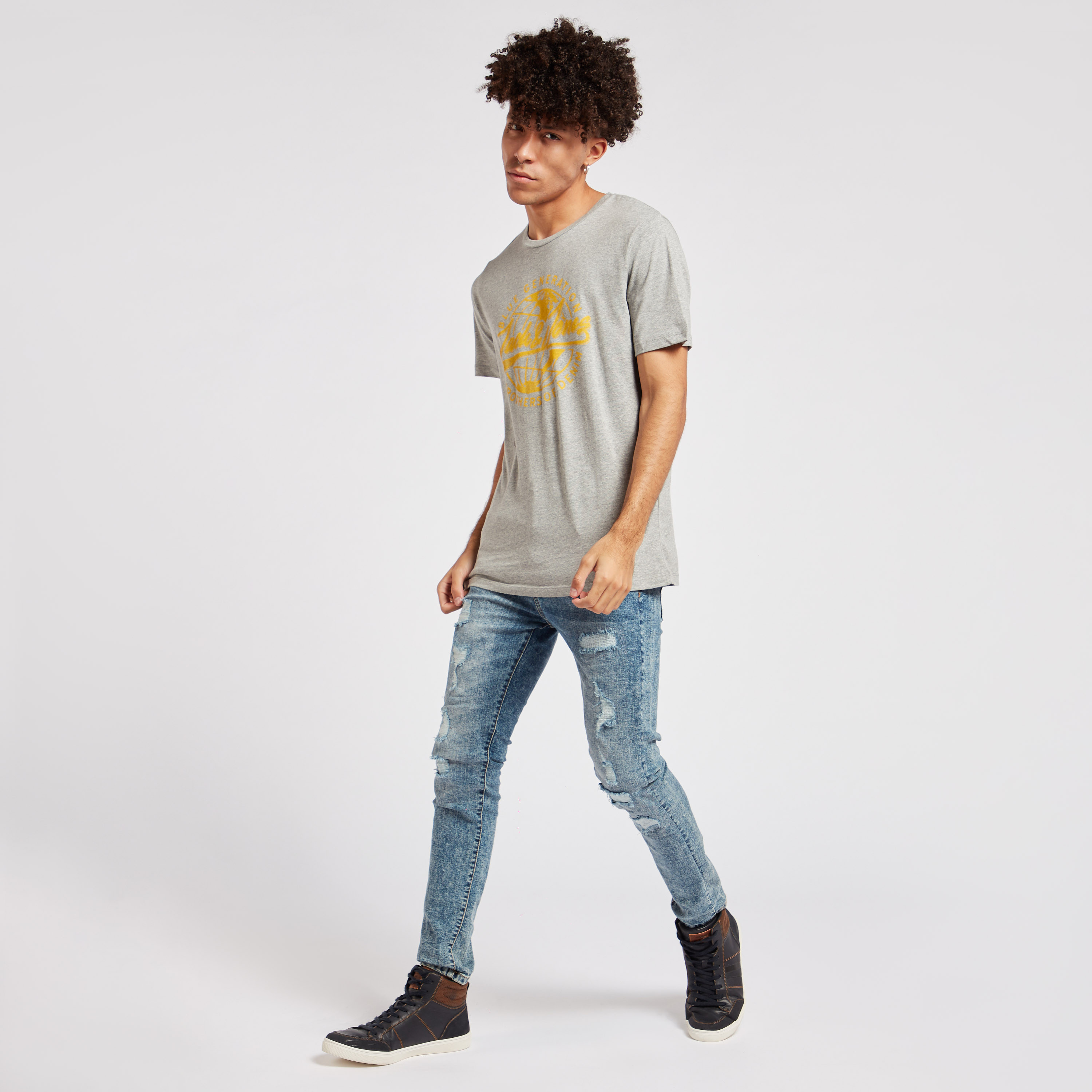 Jack & Jones Printed T-shirt with Crew Neck and Short Sleeves-men-clothing-tshirtsandpolos-tshirts-image-2