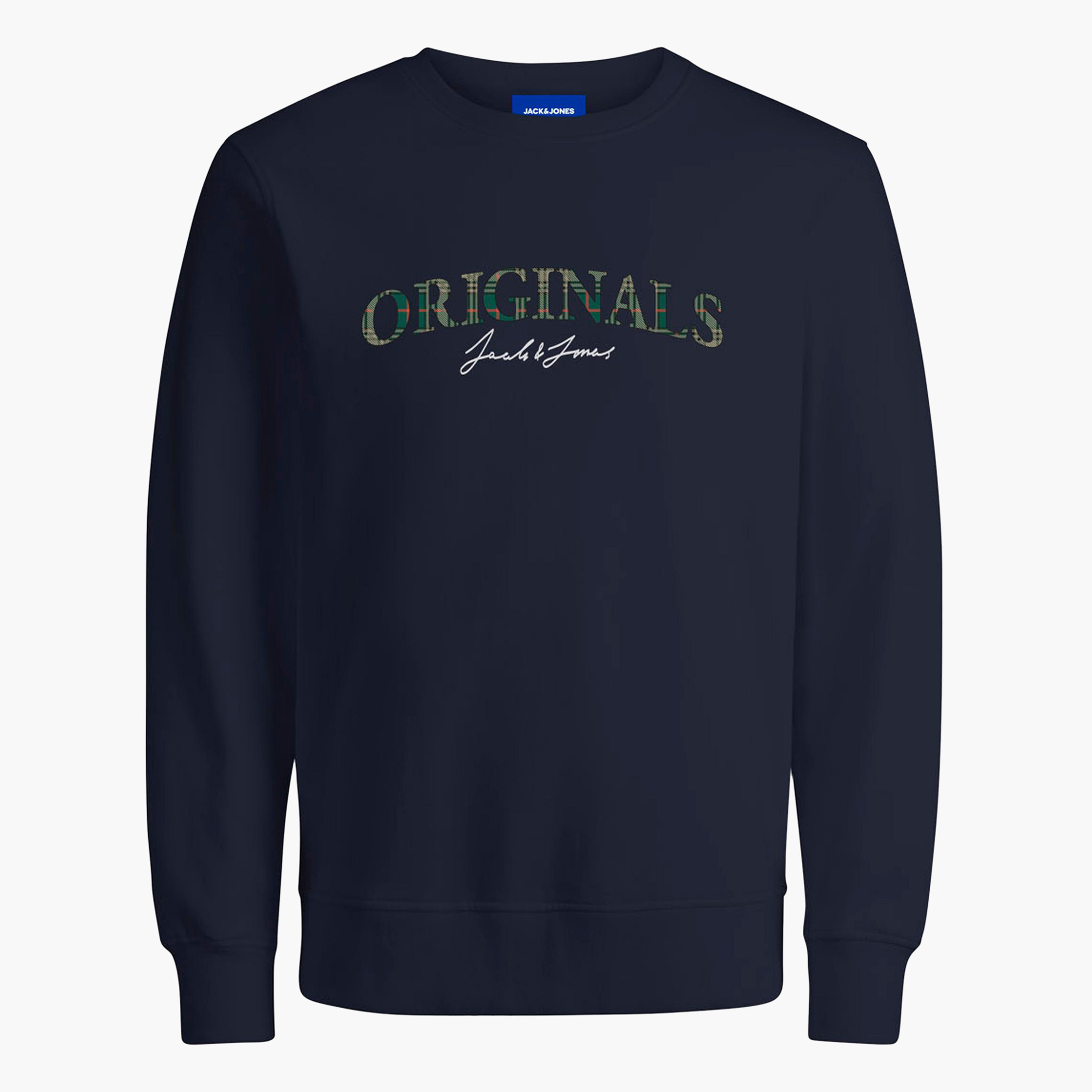 سويت شيرت خفيف بطبعات وياقة ضيّقة من جاك & جونز-men-winterwear-hoodiesandsweatshirts-image-2