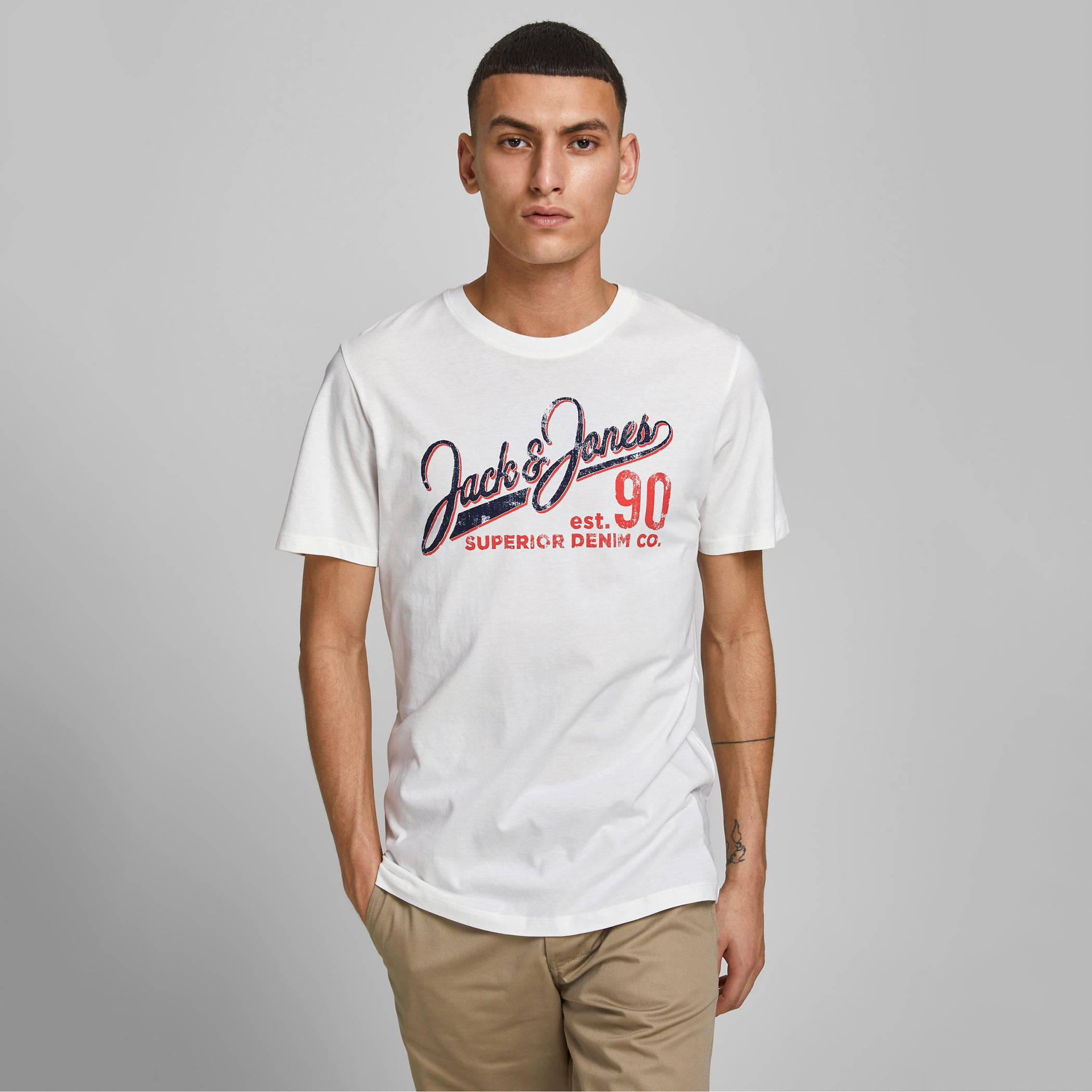 Jack & Jones Printed Crew Neck T-shirt with Short Sleeves-men-clothing-tshirtsandpolos-tshirts-image-1