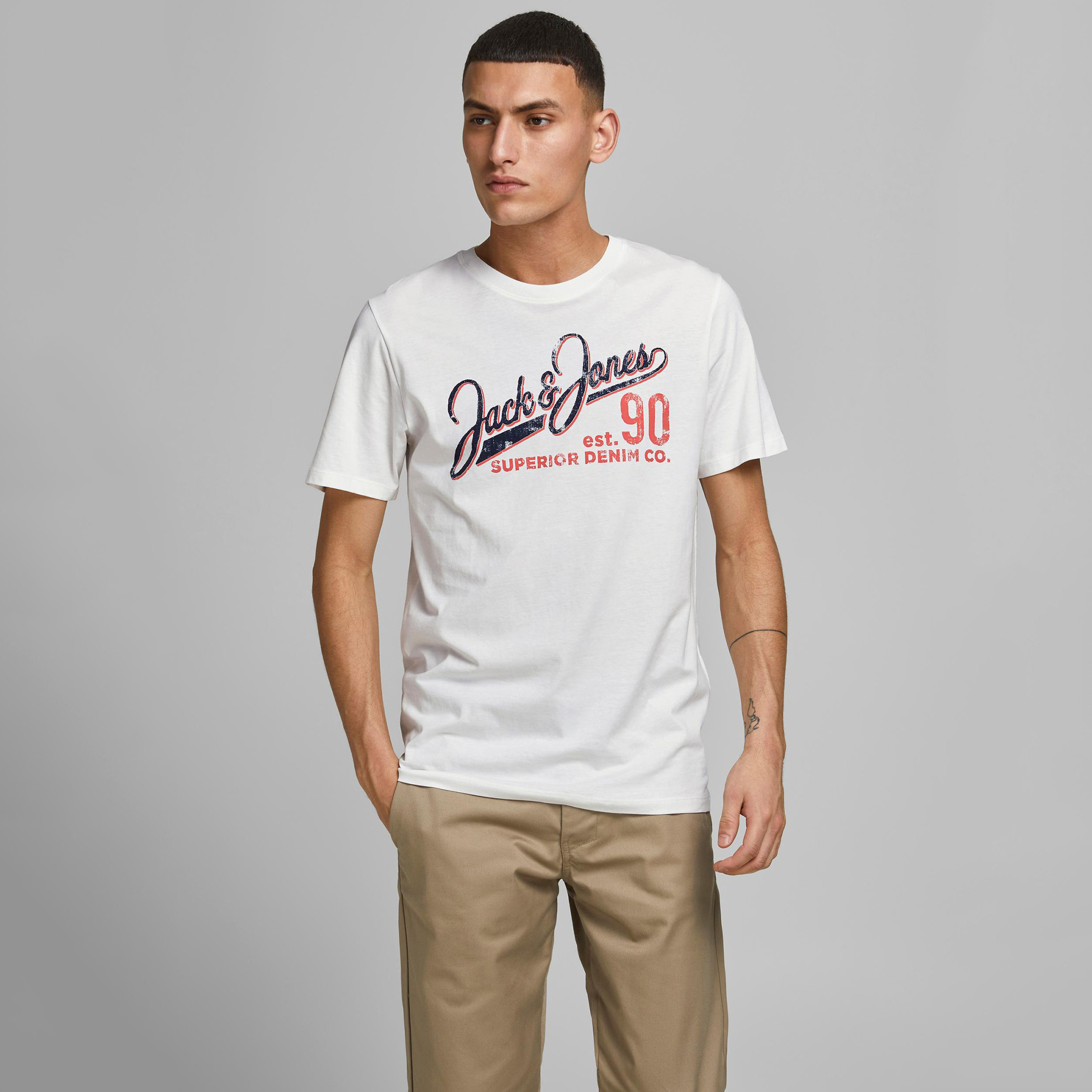 Jack & Jones Printed Crew Neck T-shirt with Short Sleeves-men-clothing-tshirtsandpolos-tshirts-image-2