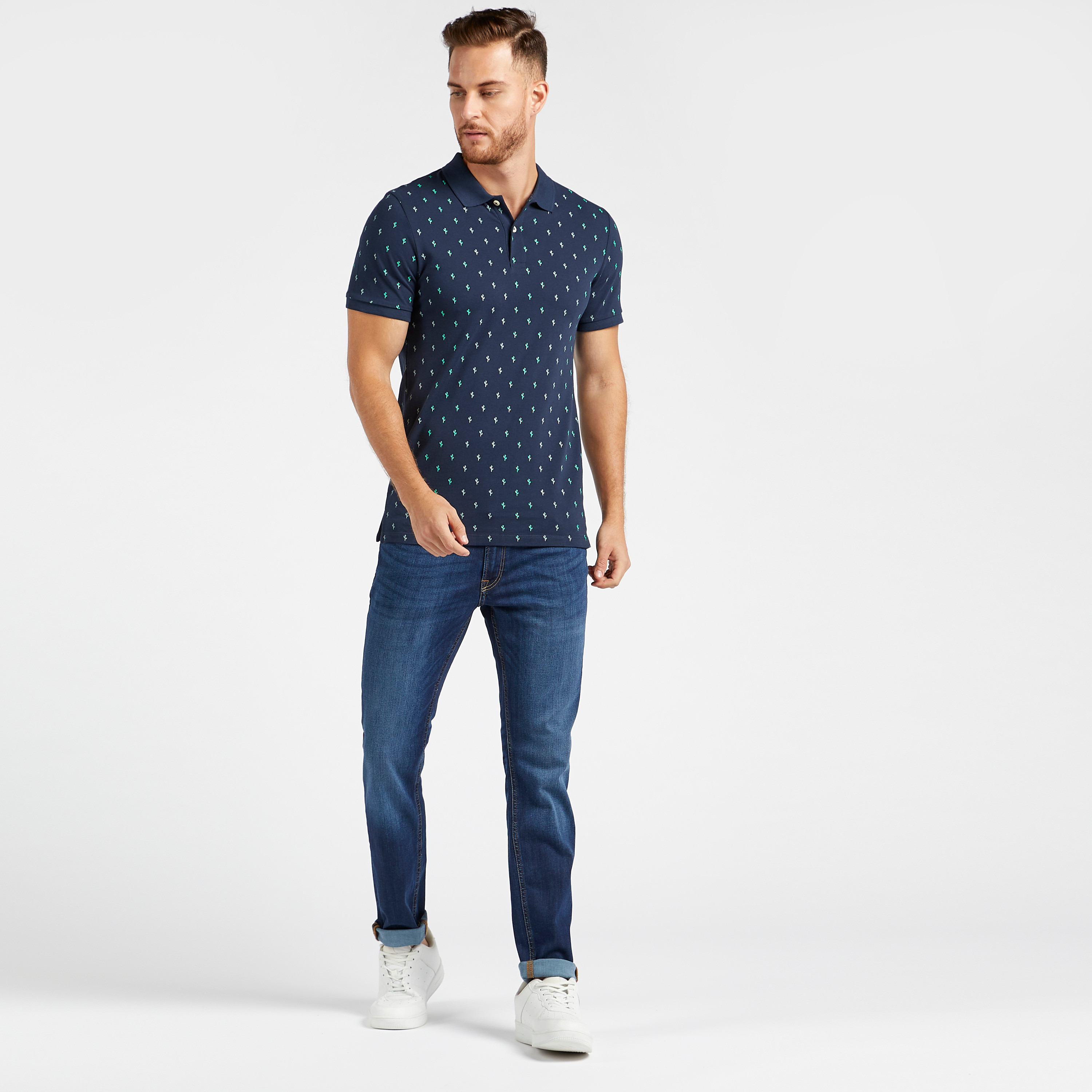Jack & Jones Printed Polo T-shirt with Short Sleeves-men-clothing-tshirtsandpolos-polos-image-2