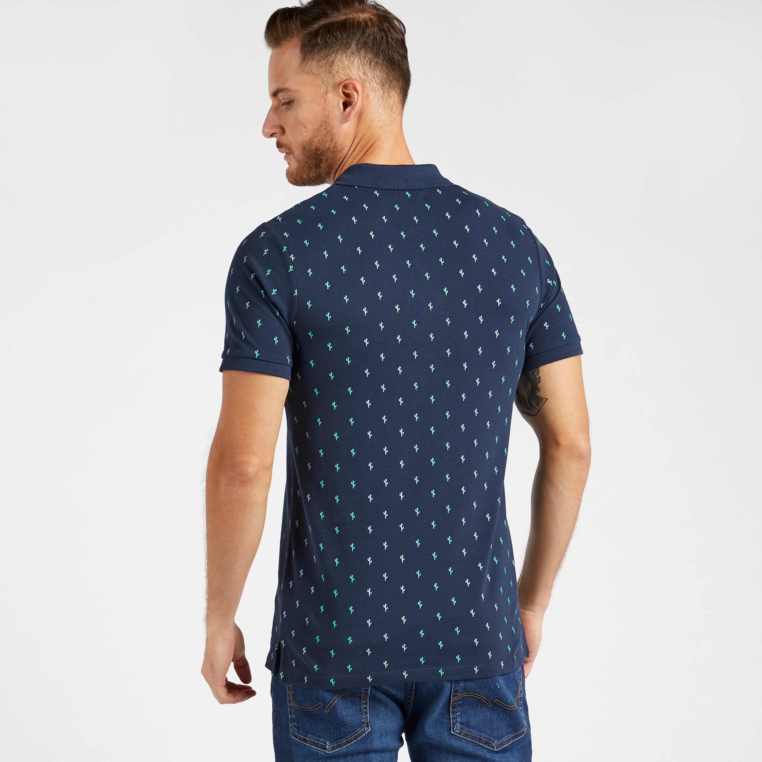 تيشيرت بولو بأكمام قصيرة وطبعات من جاك أند جونز-men-clothing-tshirtsandpolos-polos-image-4