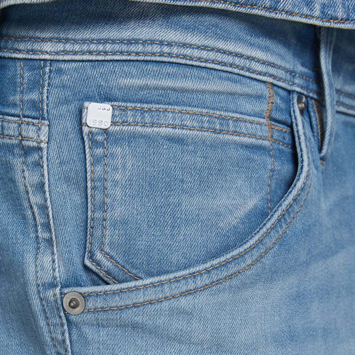 Jack & Jones Solid Mid Rise Denim Jeans with Pockets-men-clothing-bottoms-jeans-image-5