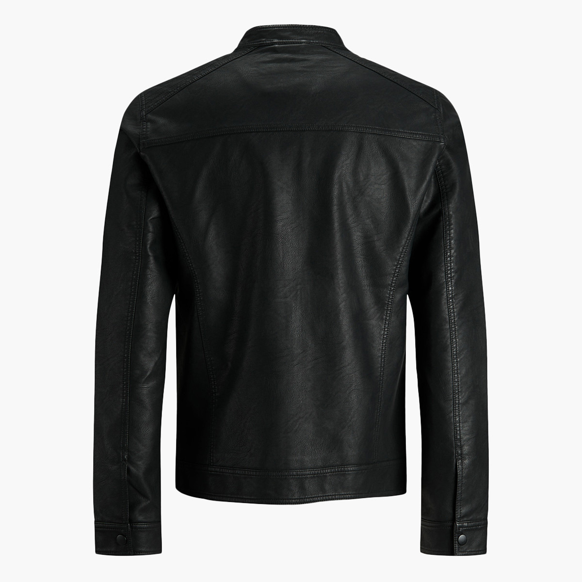 Jack & Jones Solid Leather Jacket with Pockets and Zip Closure-men-clothing-jacketsandblazers-jackets-image-3