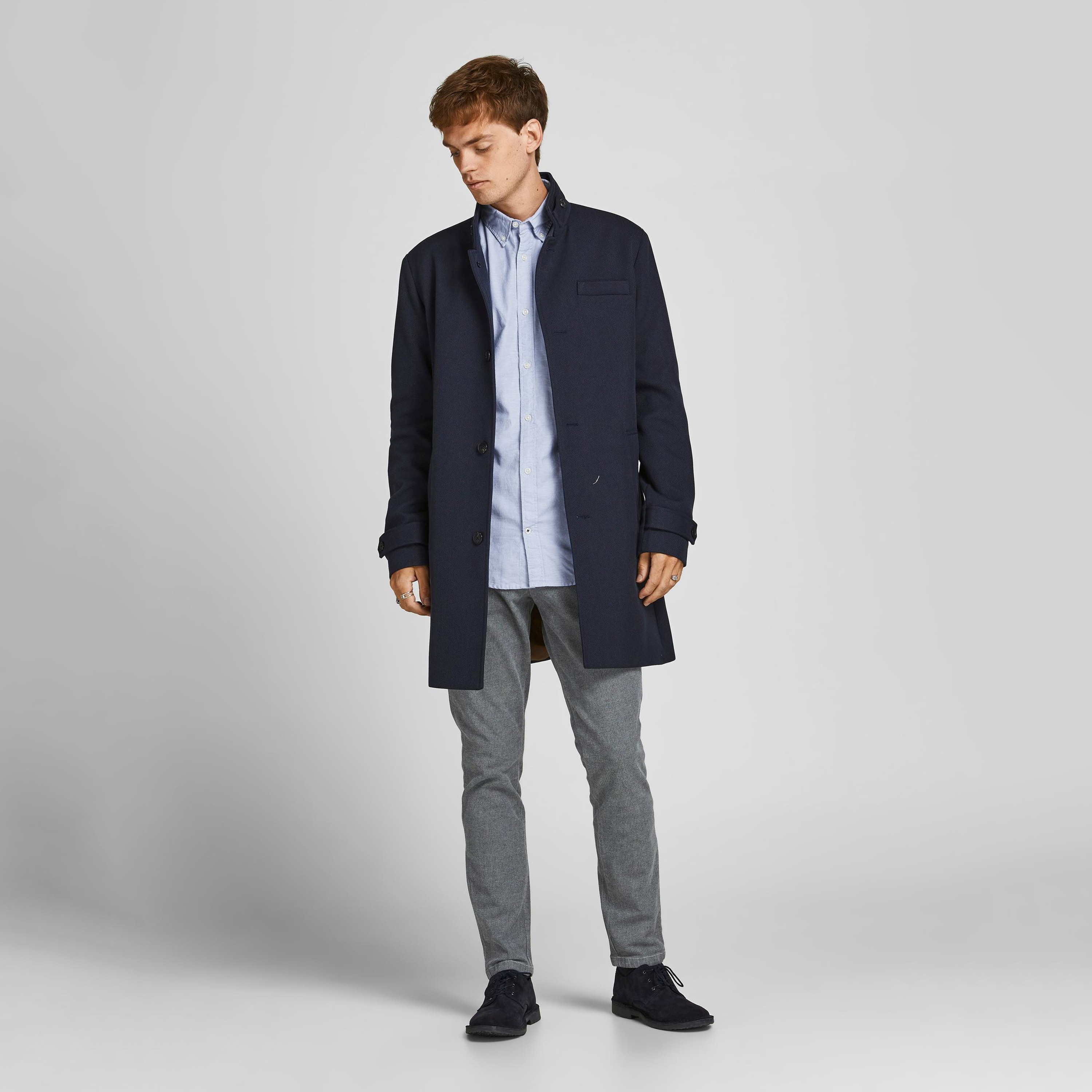 Jack & Jones Plain Button Down Collar Long Sleeves Shirt-men-clothing-shirts-image-2