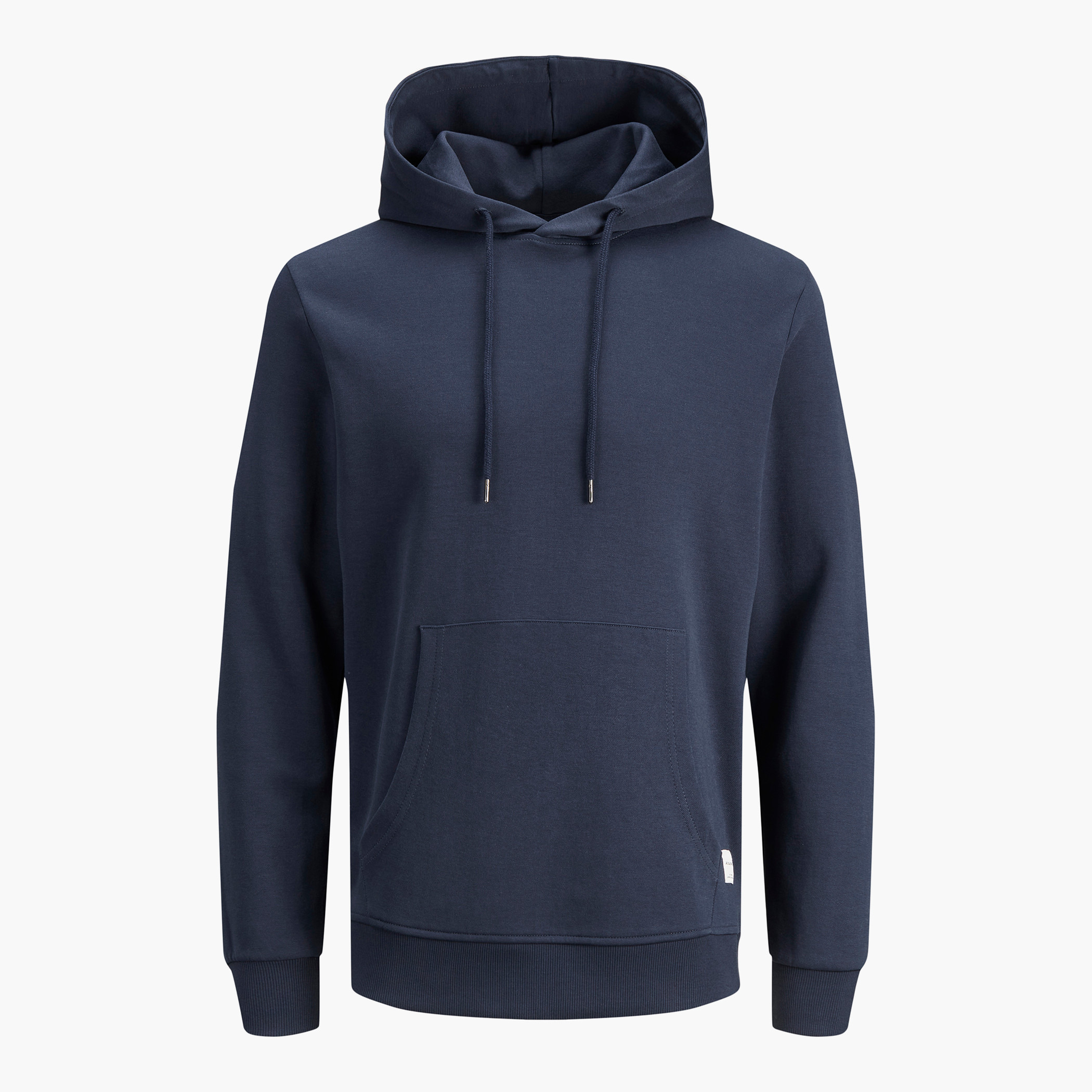 هودي جاك آند جونز بجيب كانغارو سادة بلون ازرق للرجال-men-winterwear-hoodiesandsweatshirts-image-3