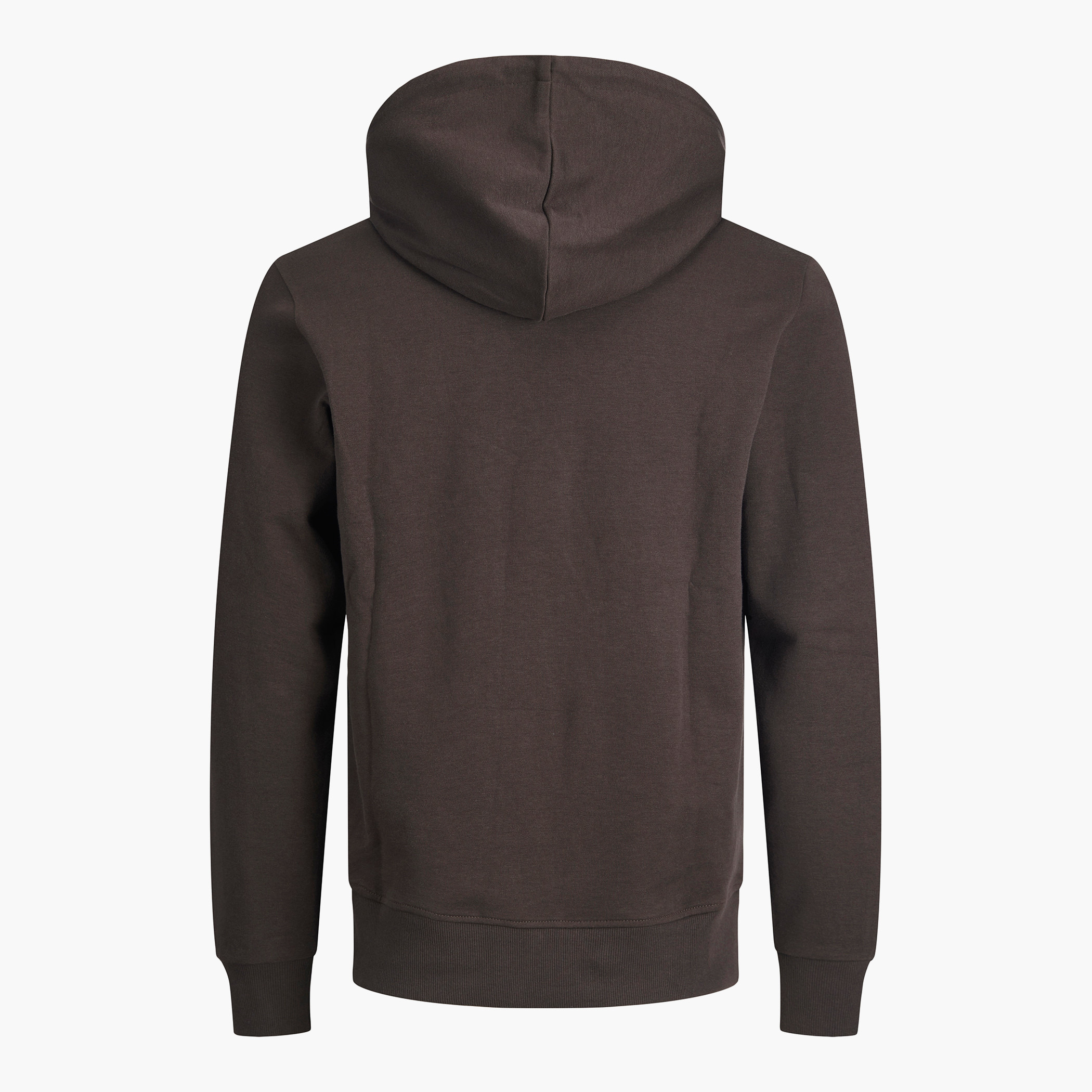 هودي جاك آند جونز بجيب كانغارو سادة بلون بني للرجال-men-winterwear-hoodiesandsweatshirts-image-4
