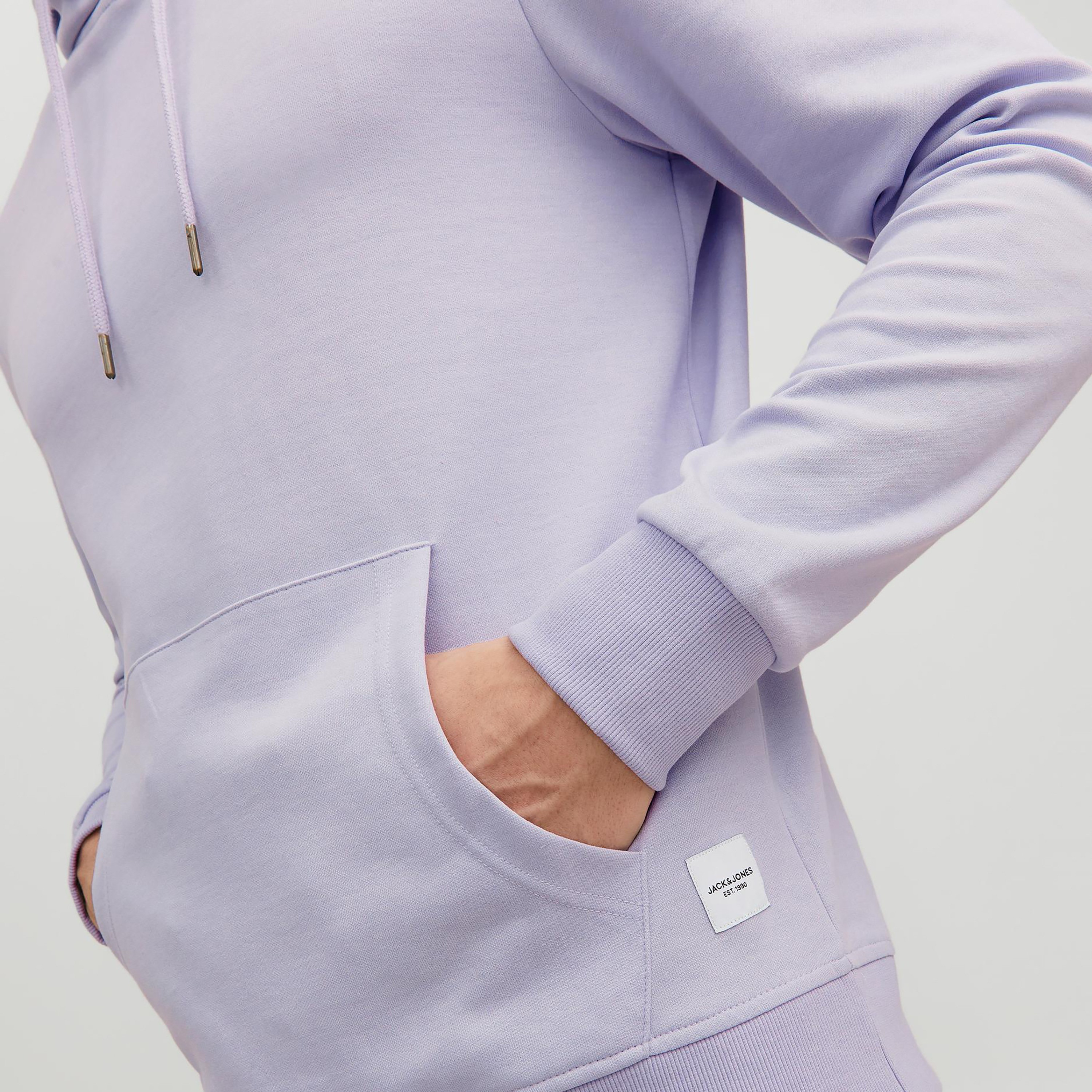 هودي من جاك آند جونز سادة بأكمام طويلة وجيب كانغارو-men-winterwear-hoodiesandsweatshirts-image-20