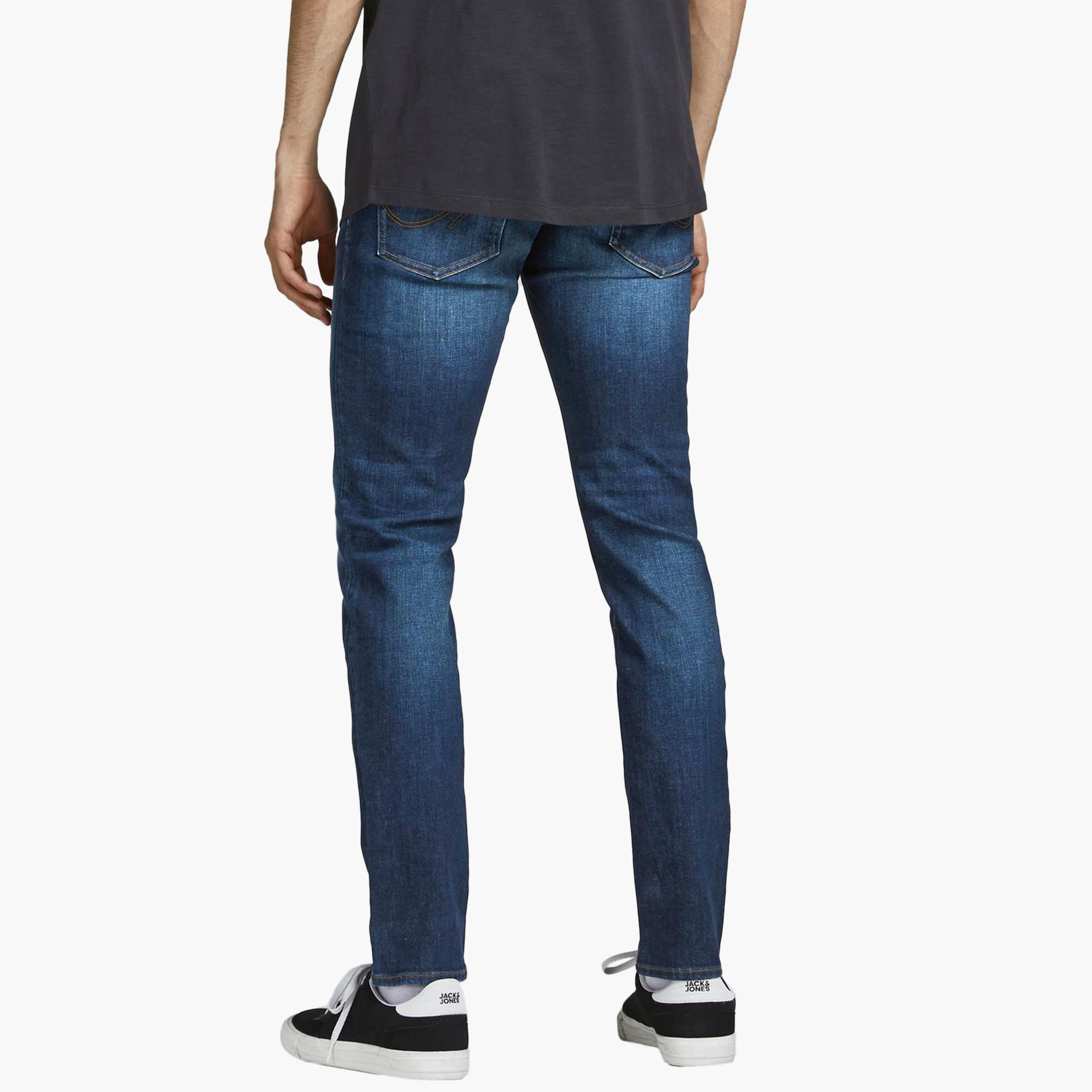 Jack & Jones Men Solid Slim Fit Jeans with Button Closure-men-clothing-bottoms-jeans-image-4