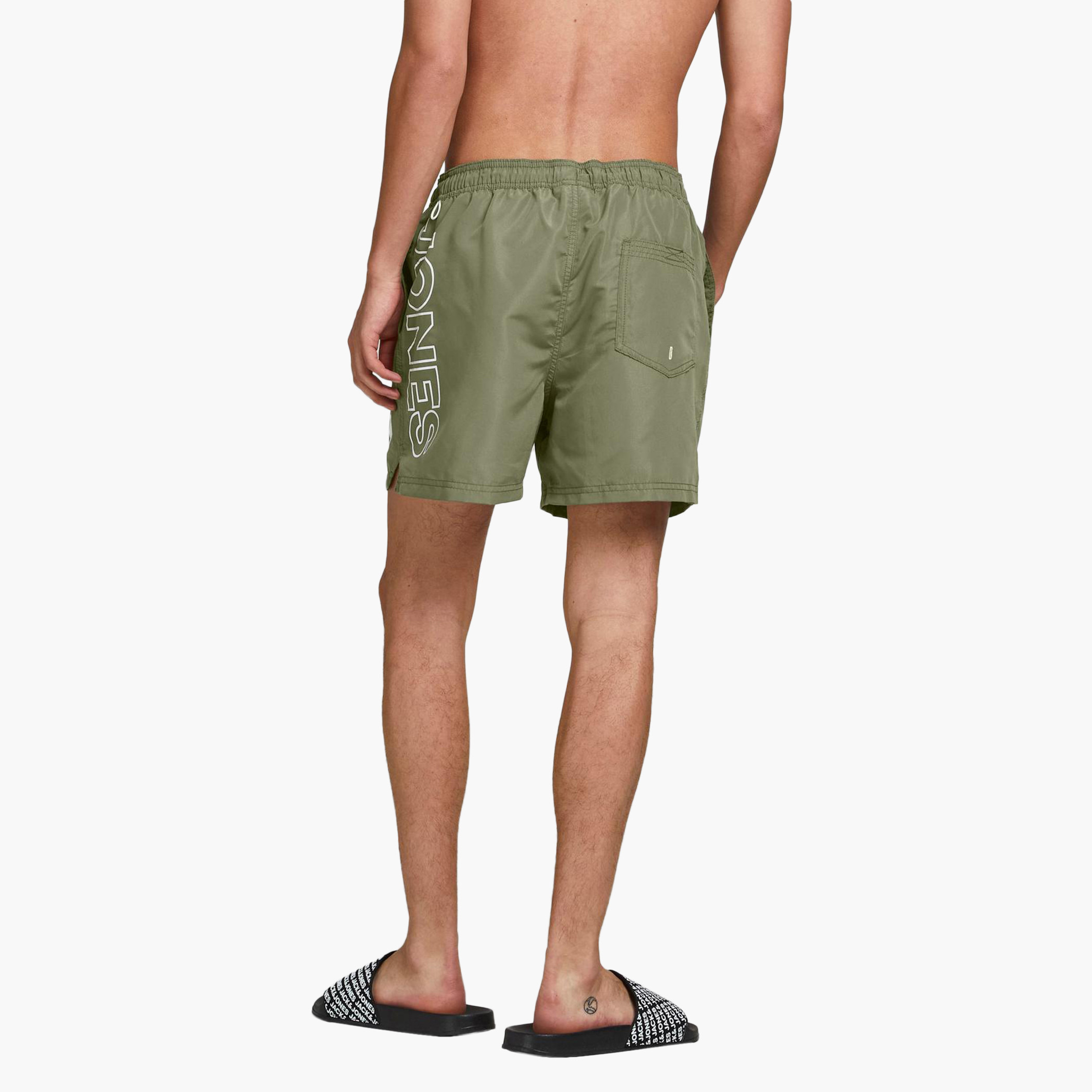 Jack & Jones Polyester Solid Men Olive Swim Shorts-men-clothing-sportswearandactivewear-bottoms-image-6