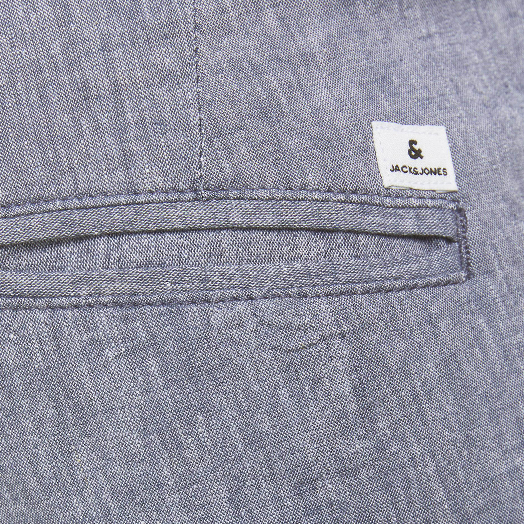 Jack & Jones Men Cotton Textured Grey Chinos-men-clothing-bottoms-trousersandchinos-chinos-image-6