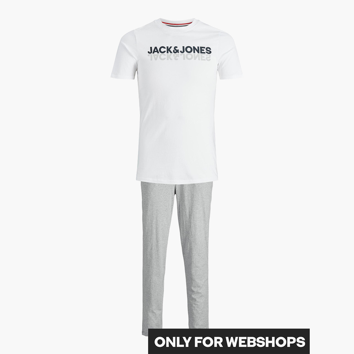 Set of 2 Jack & Jones Men Logo Crew Neck T-Shirt with Pyjama-men-clothing-nightwear-sets-image-1