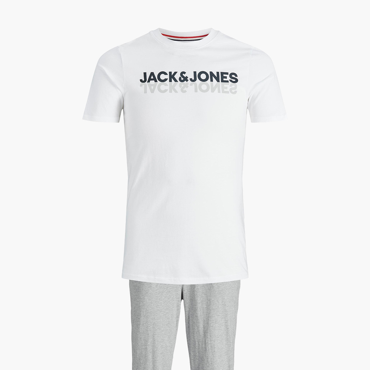 Set of 2 Jack & Jones Men Logo Crew Neck T-Shirt with Pyjama-men-clothing-nightwear-sets-image-2