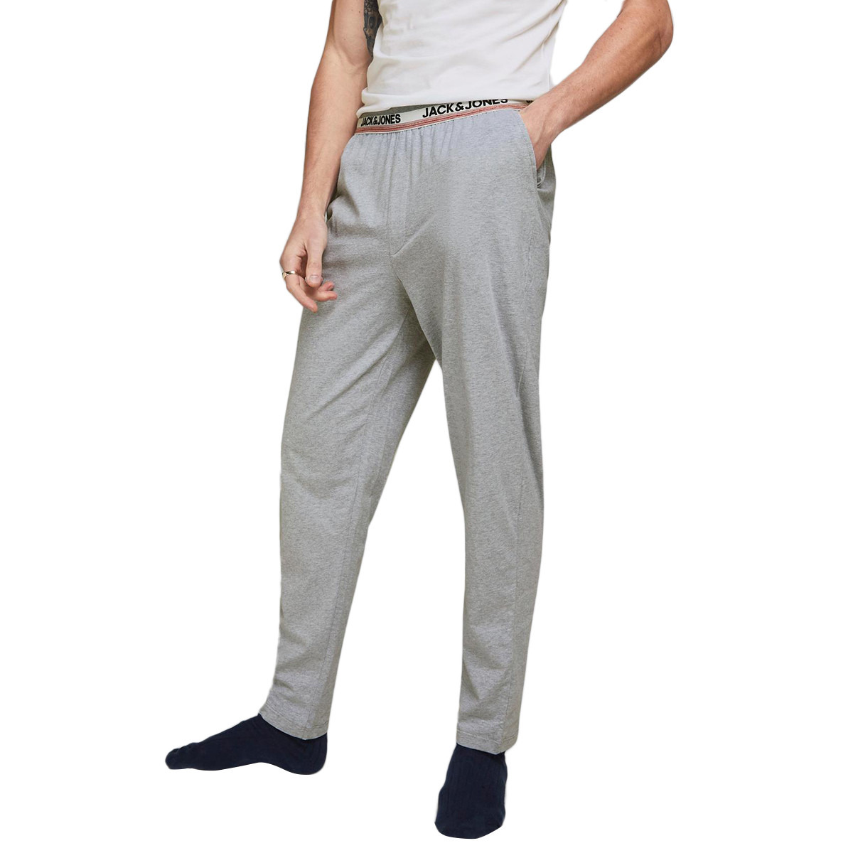Set of 2 Jack & Jones Men Logo Crew Neck T-Shirt with Pyjama-men-clothing-nightwear-sets-image-3
