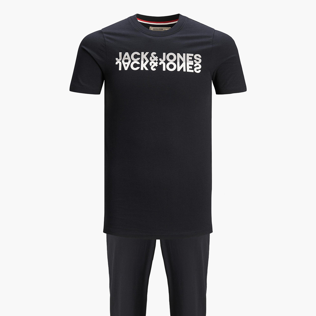 Set of 2 Jack & Jones Men Logo Crew Neck T-Shirt with Pyjama-men-clothing-nightwear-sets-image-3