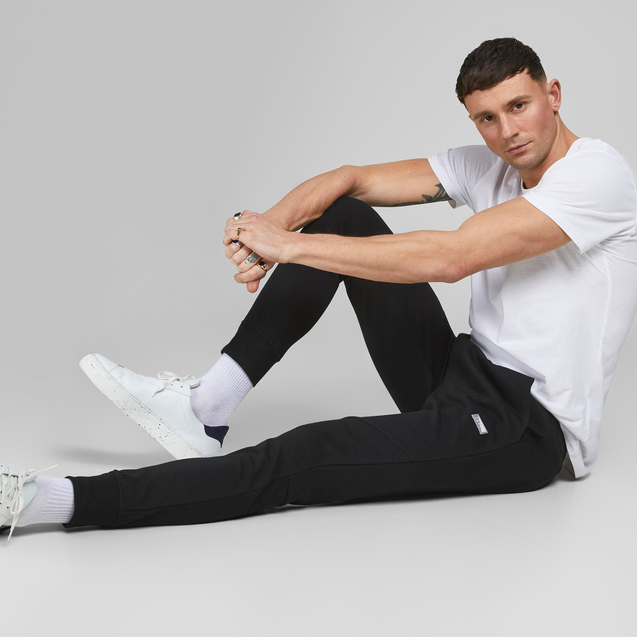 Jack & Jones Solid Joggers with Drawstring Closure and Pockets-men-clothing-bottoms-joggers-image-2