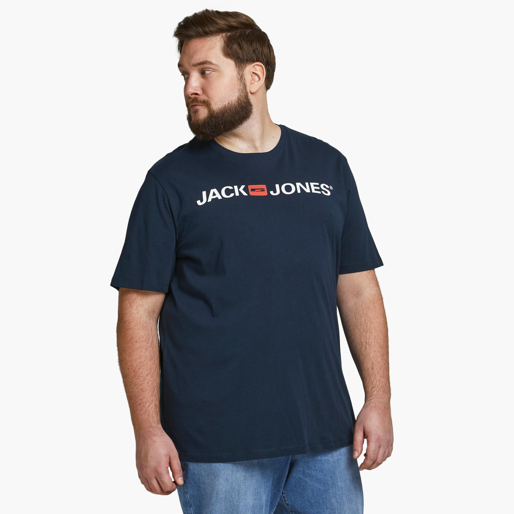 Jack & Jones Men Solid Crew Neck T-Shirt-men-clothing-tshirtsandpolos-tshirts-image-1