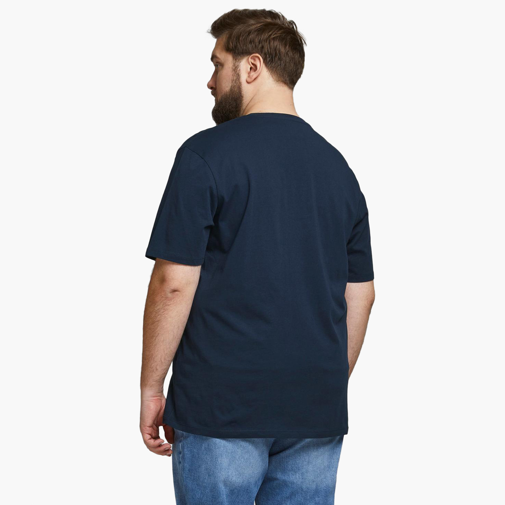 Jack & Jones Men Solid Crew Neck T-Shirt-men-clothing-tshirtsandpolos-tshirts-image-4