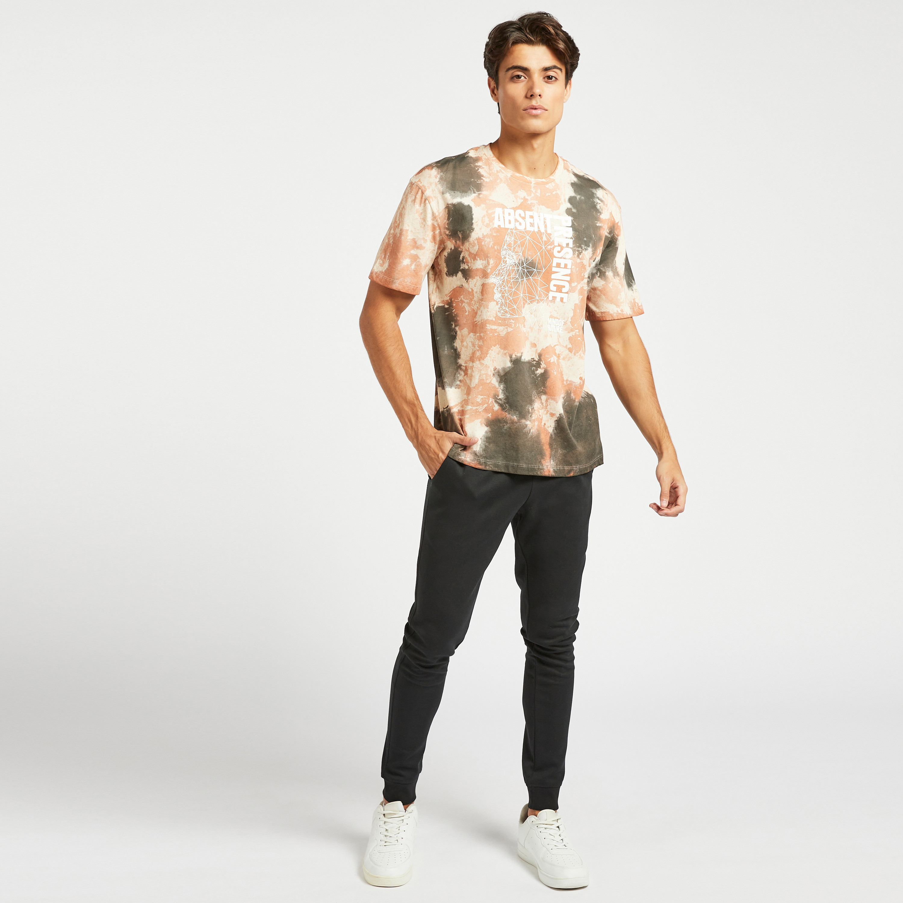 Jack & Jones Slim Fit Solid Mid-Rise Joggers with Elasticated Waist-men-clothing-bottoms-joggers-image-2