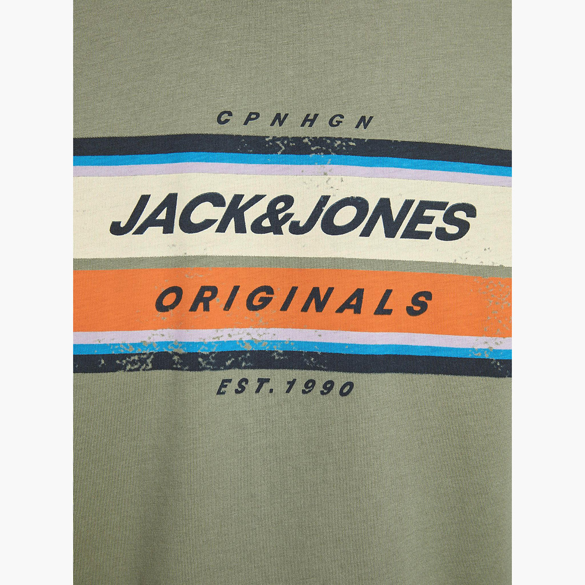تيشيرت بياقة ضيّقة وأكمام قصيرة وطبعات من جاك&جونز-men-clothing-tshirtsandpolos-tshirts-image-5