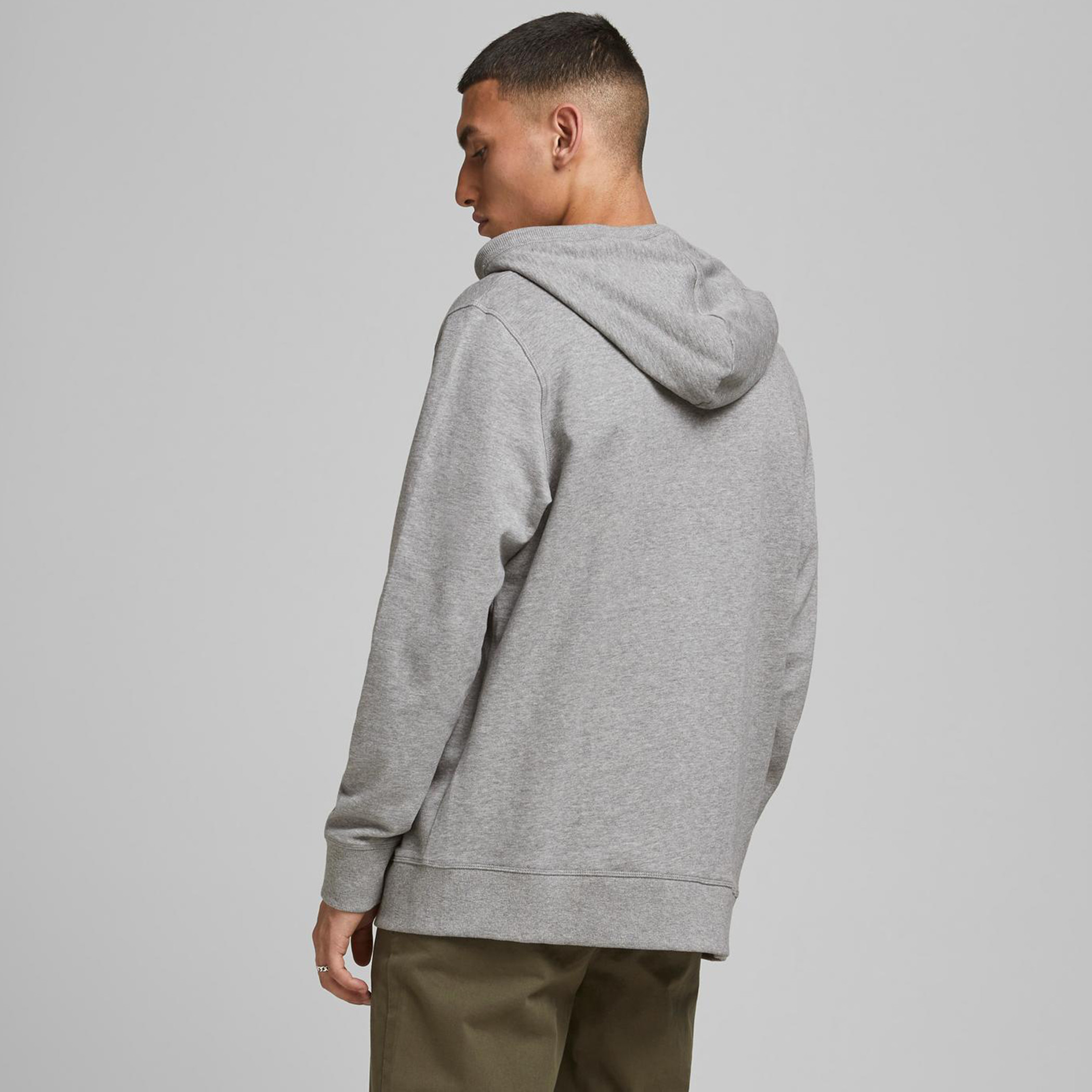 هودي جاك آند جونز للرجال بلون اسود بسحاب أمامي مع شعار وجيب كنغر منقسم-men-winterwear-hoodiesandsweatshirts-image-10