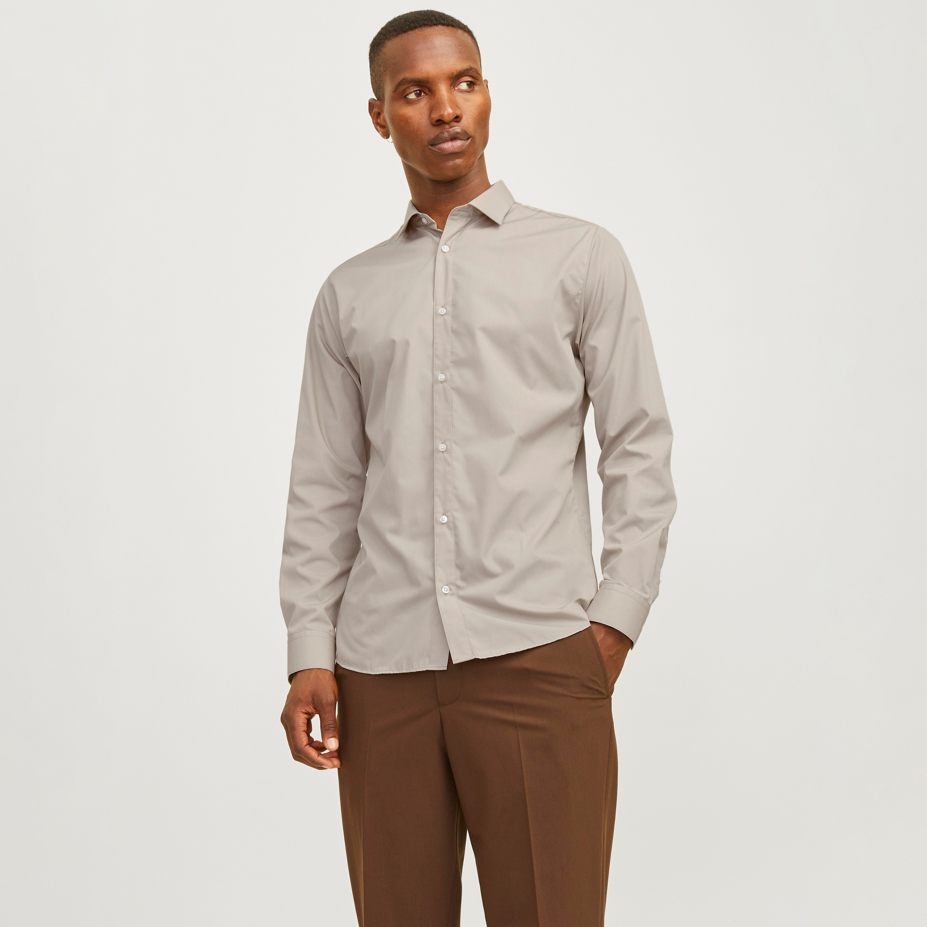 جاك وجونز سادة سليم صالح أكمام طويلة قميص رسمي-men-clothing-shirts-image-13