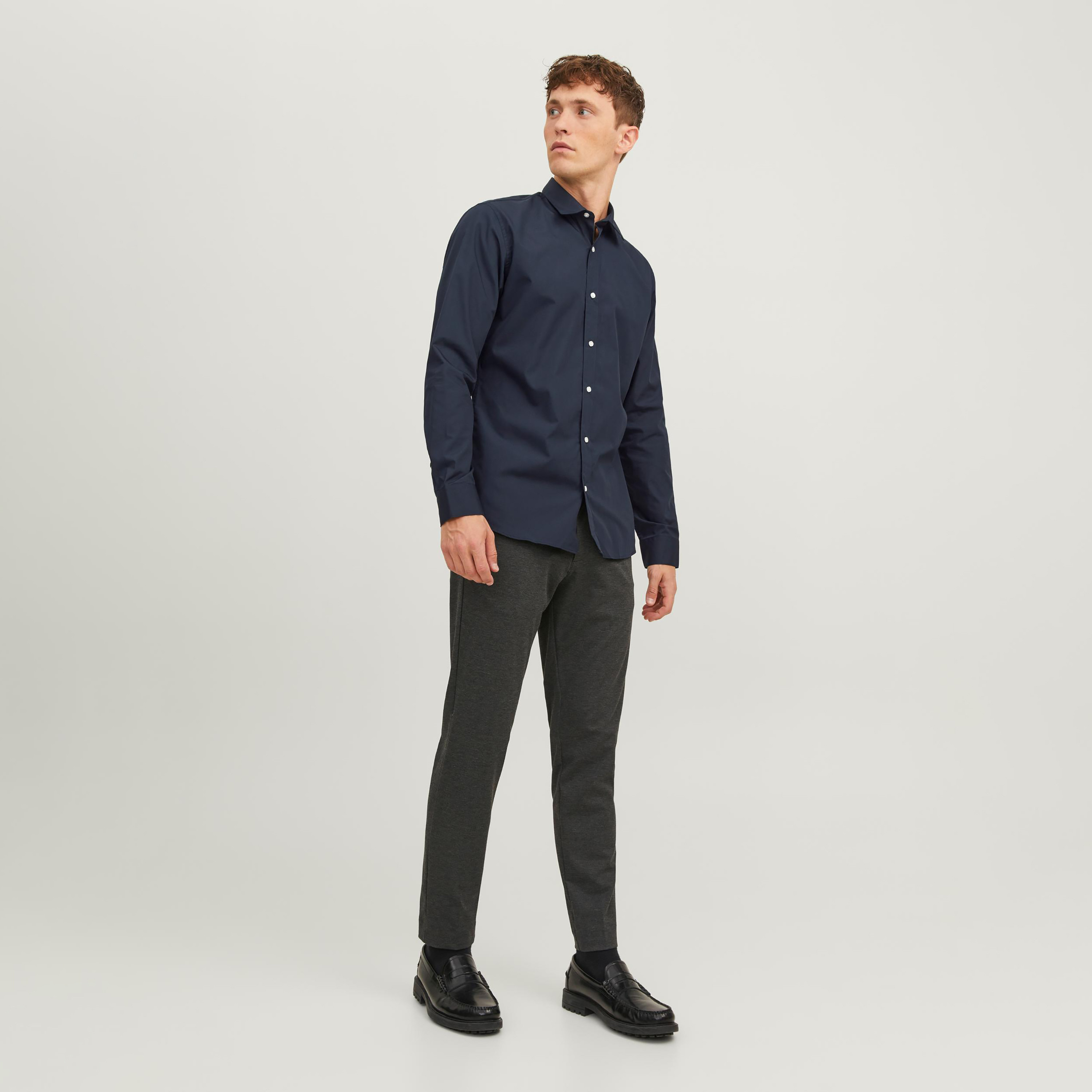 جاك وجونز سادة سليم صالح أكمام طويلة قميص رسمي-men-clothing-shirts-image-6