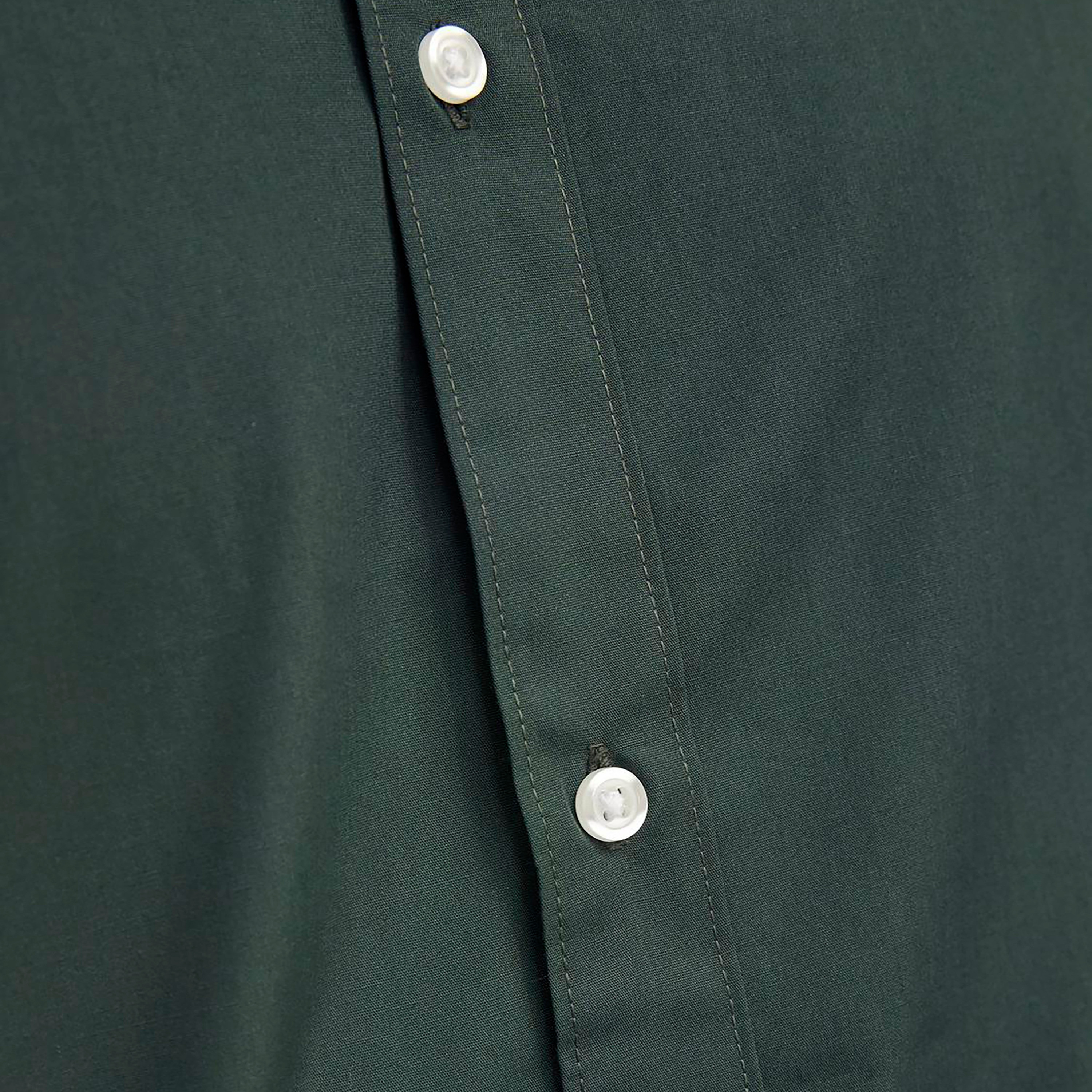 Jack & Jones Slim Fit Plain Spread Collar Long Sleeves Men's Shirt-men-clothing-shirts-image-4