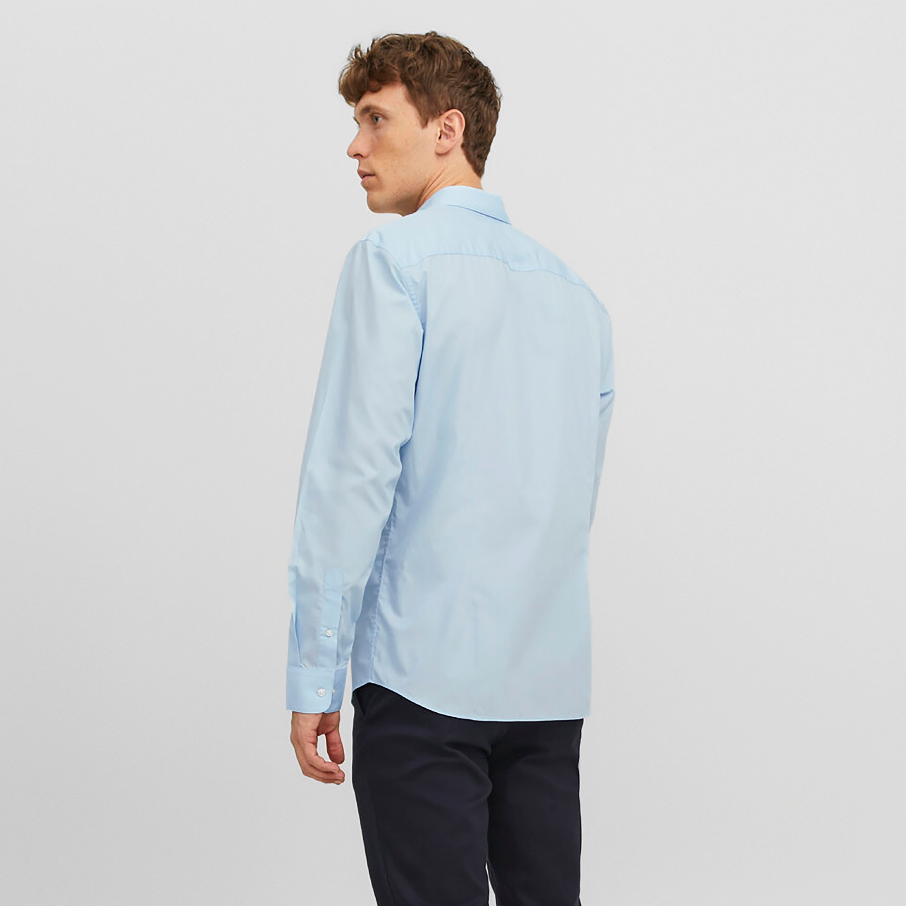 جاك وجونز سادة سليم صالح أكمام طويلة قميص رسمي-men-clothing-shirts-image-20