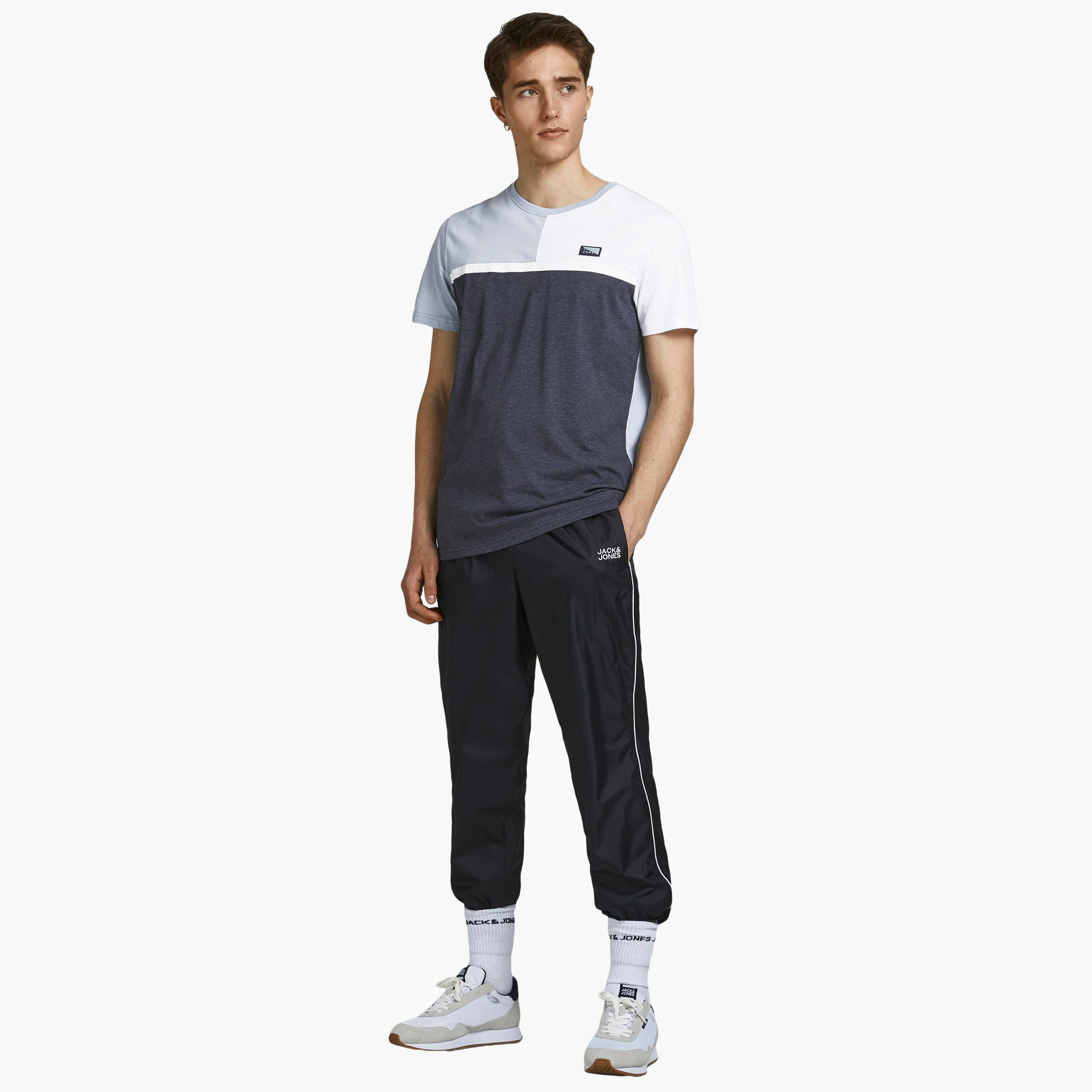 Jack & Jones Men Cotton Solid Blue T-Shirt-men-clothing-tshirtsandpolos-tshirts-image-3