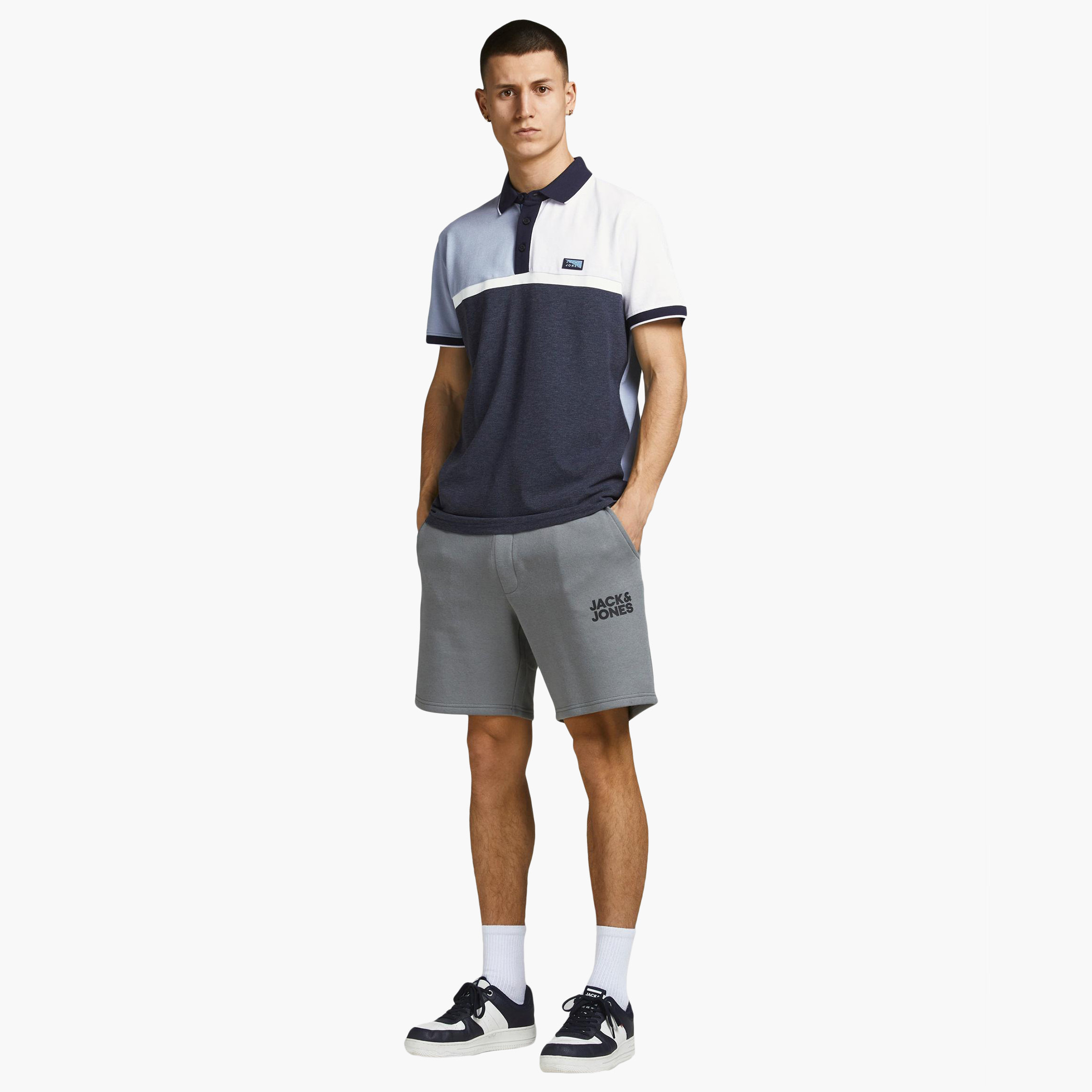 Jack & Jones Men Cotton Solid Blue Polo T-Shirt-men-clothing-tshirtsandpolos-polos-image-2