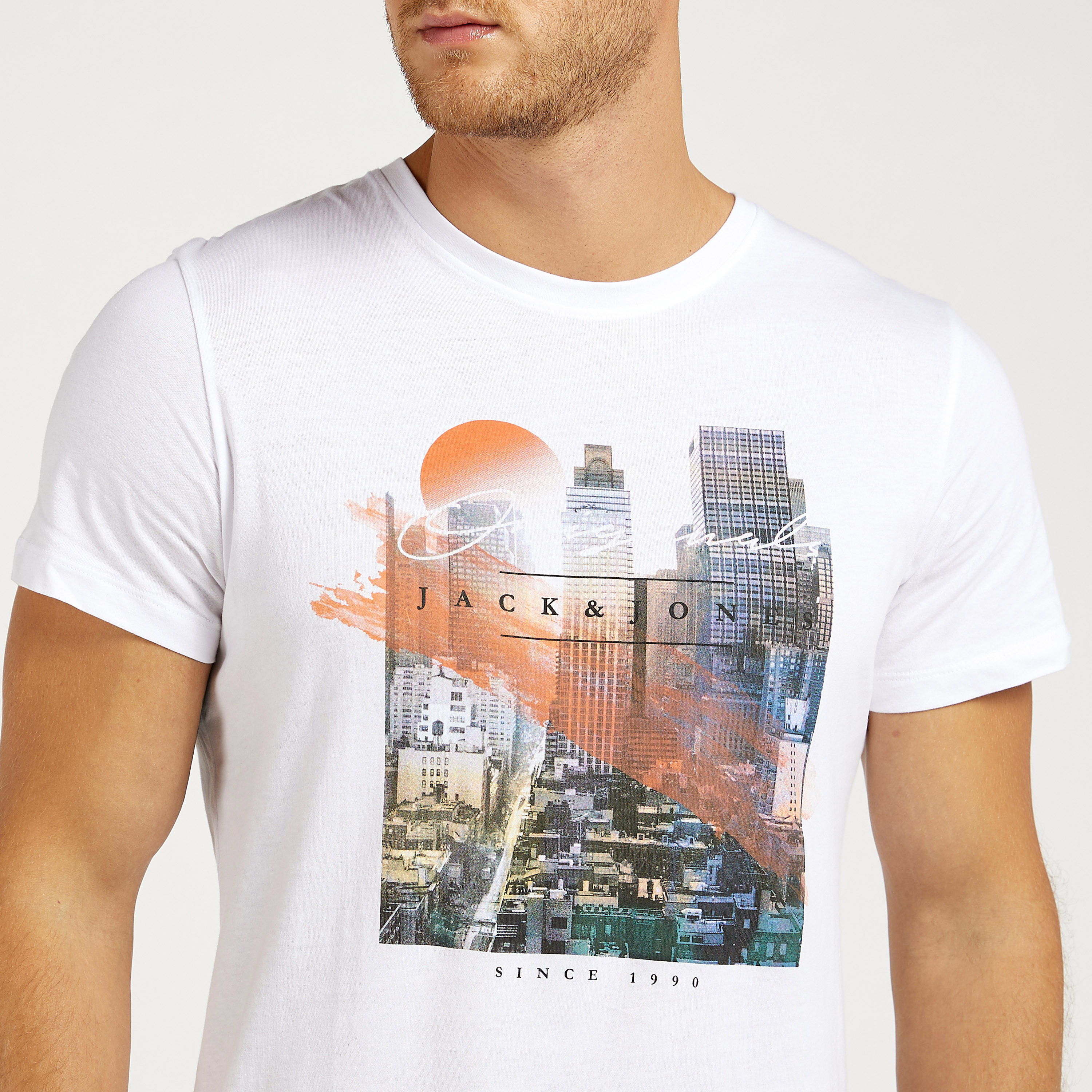 Jack & Jones Graphic Print T-shirt with Short Sleeves and Crew Neck-men-clothing-tshirtsandpolos-tshirts-image-3