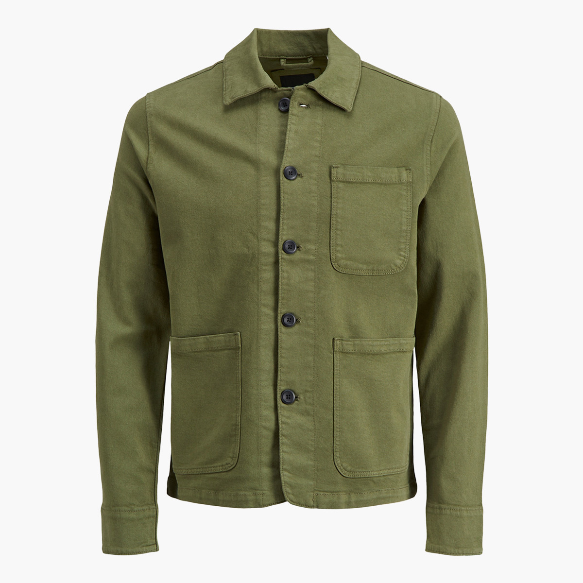 Jack & Jones Solid Denim Jacket with Pockets and Button Closure-men-clothing-jacketsandblazers-jackets-image-7