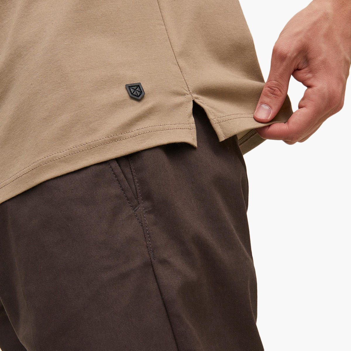 تي شيرت بولو جاك آند جونز رجالي بني سادة بأكمام قصيرة-men-clothing-tshirtsandpolos-polos-image-4