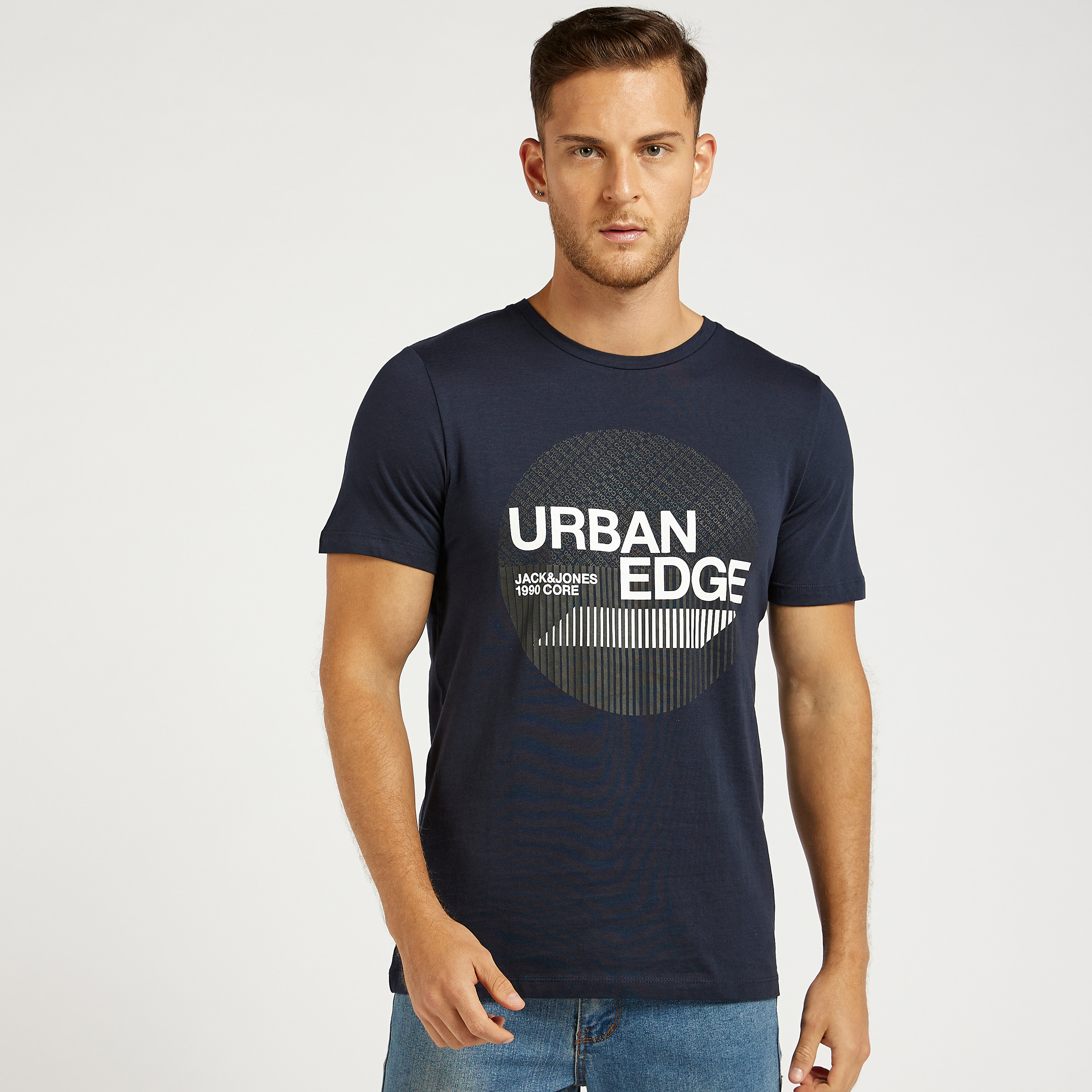 Jack & Jones Printed T-shirt with Short Sleeves and Crew Neck-men-clothing-tshirtsandpolos-tshirts-image-1