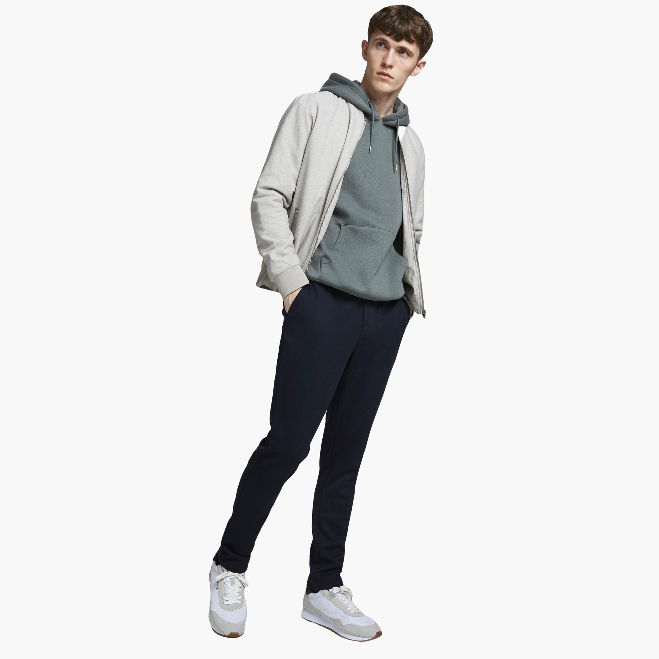 Jack & Jones Men Polyester Solid Blue Jogger-men-clothing-bottoms-joggers-image-2