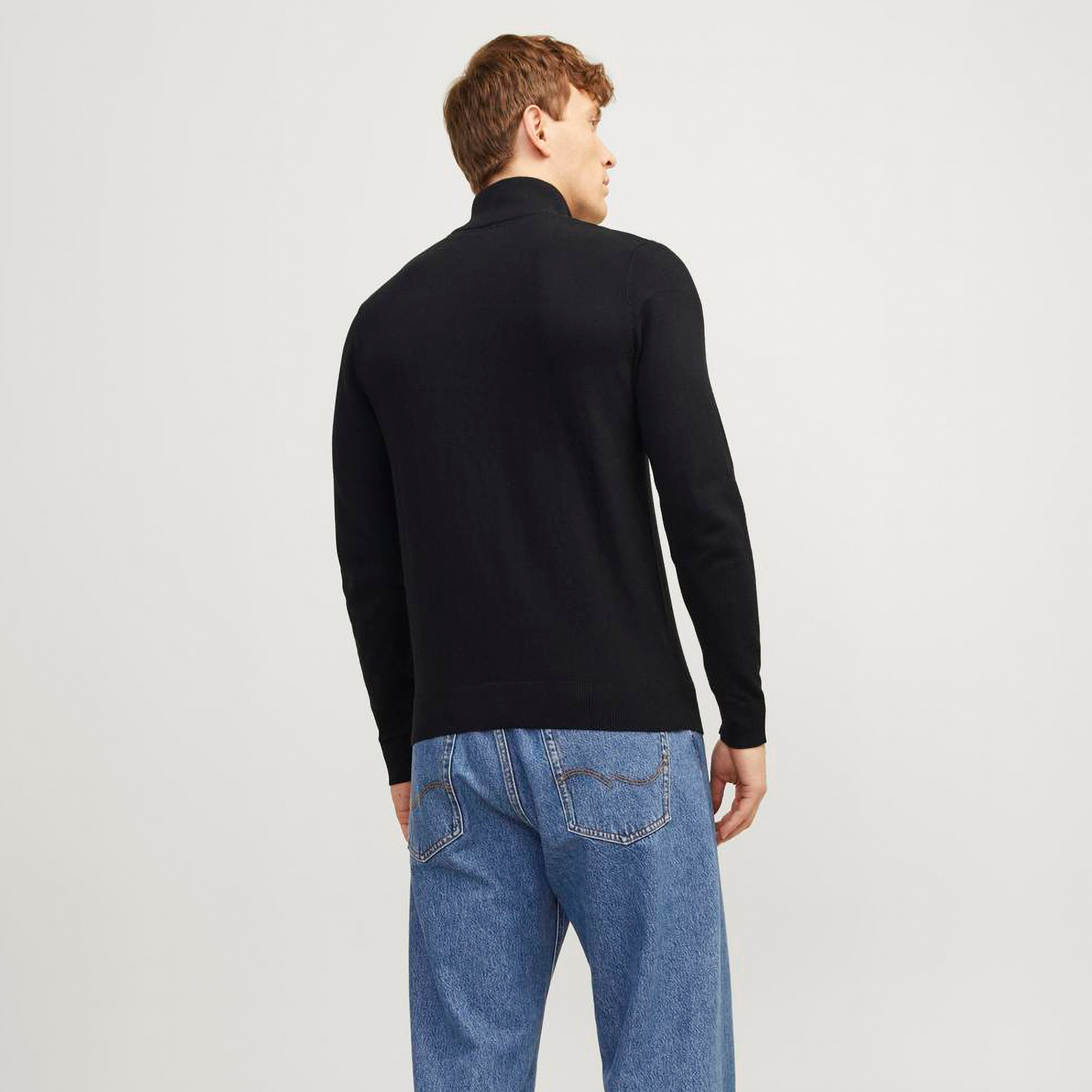 جاك آند جونز بلوفر رجالي برقبة عالية وأكمام طويلة وربع سحاب-men-clothing-sweatersandpullovers-image-4