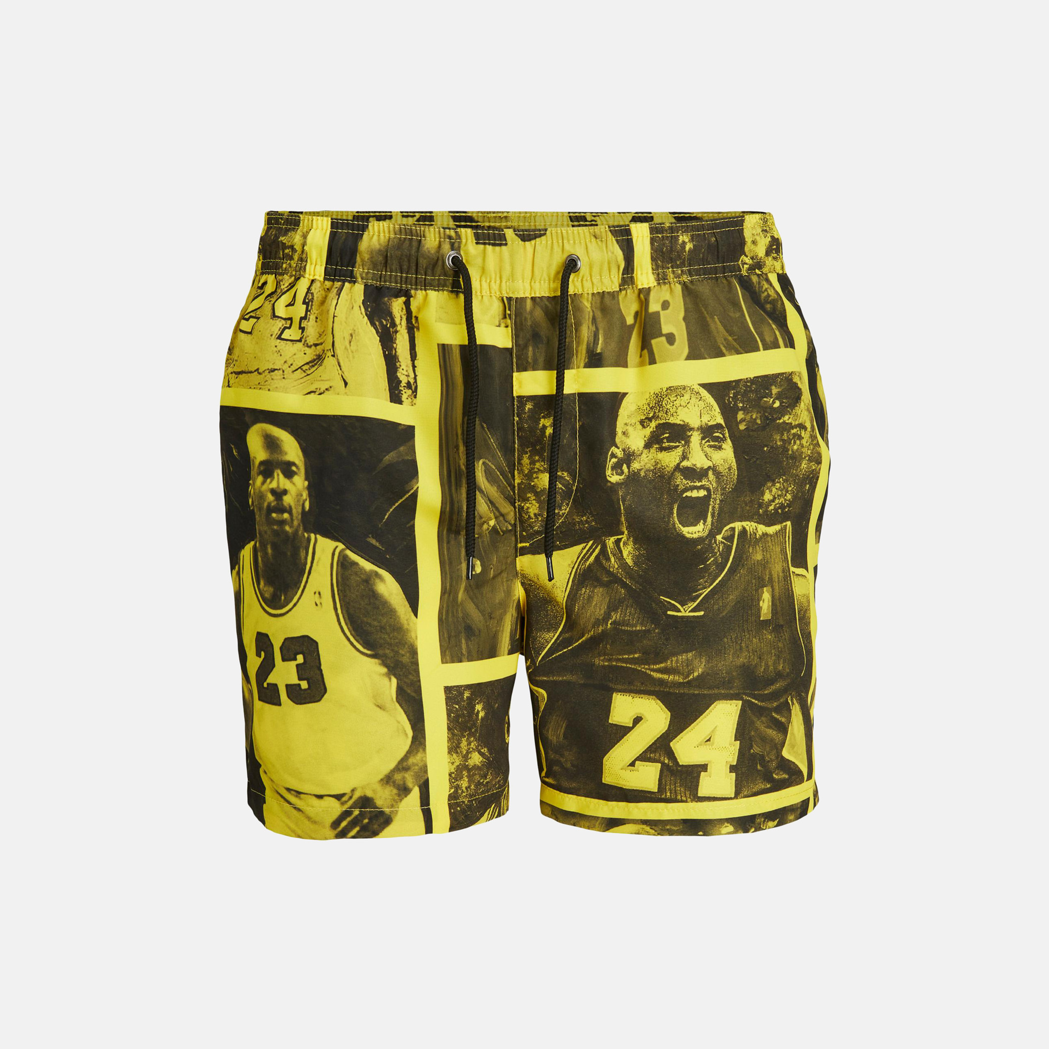 Jack & Jones Men Polyester Printed Yellow Swim Short-men-clothing-sportswearandactivewear-bottoms-image-1