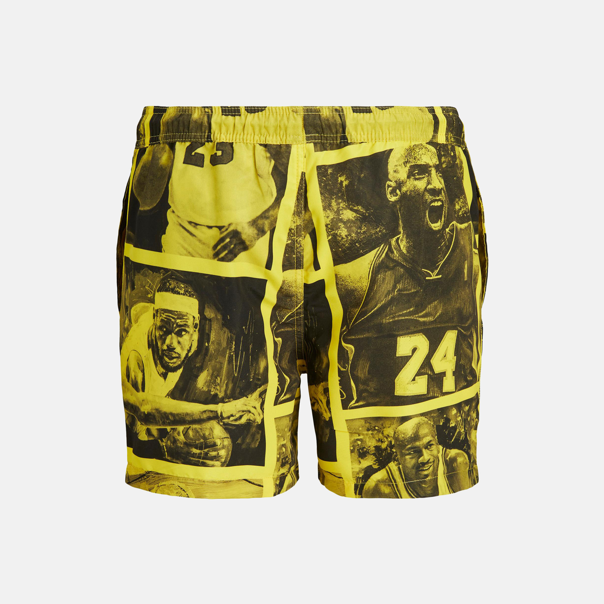 Jack & Jones Men Polyester Printed Yellow Swim Short-men-clothing-sportswearandactivewear-bottoms-image-2