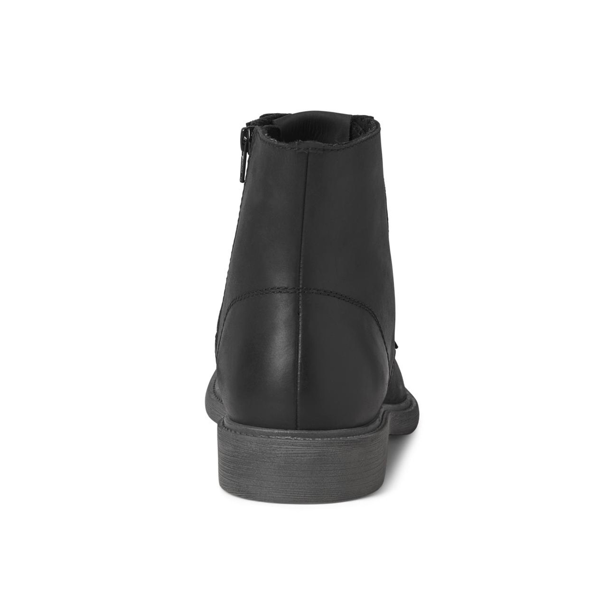 Jack & Jones Men Black Solid High Top Leather Boots-men-shoes-boots-image-3