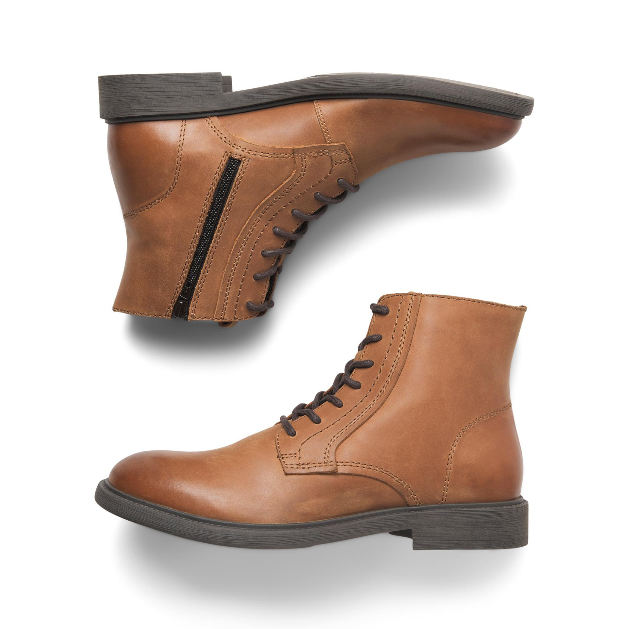 أحذية جلدية صلبة مع عالية من جاك آند جونز للرجال بلون اسود-men-shoes-boots-image-11