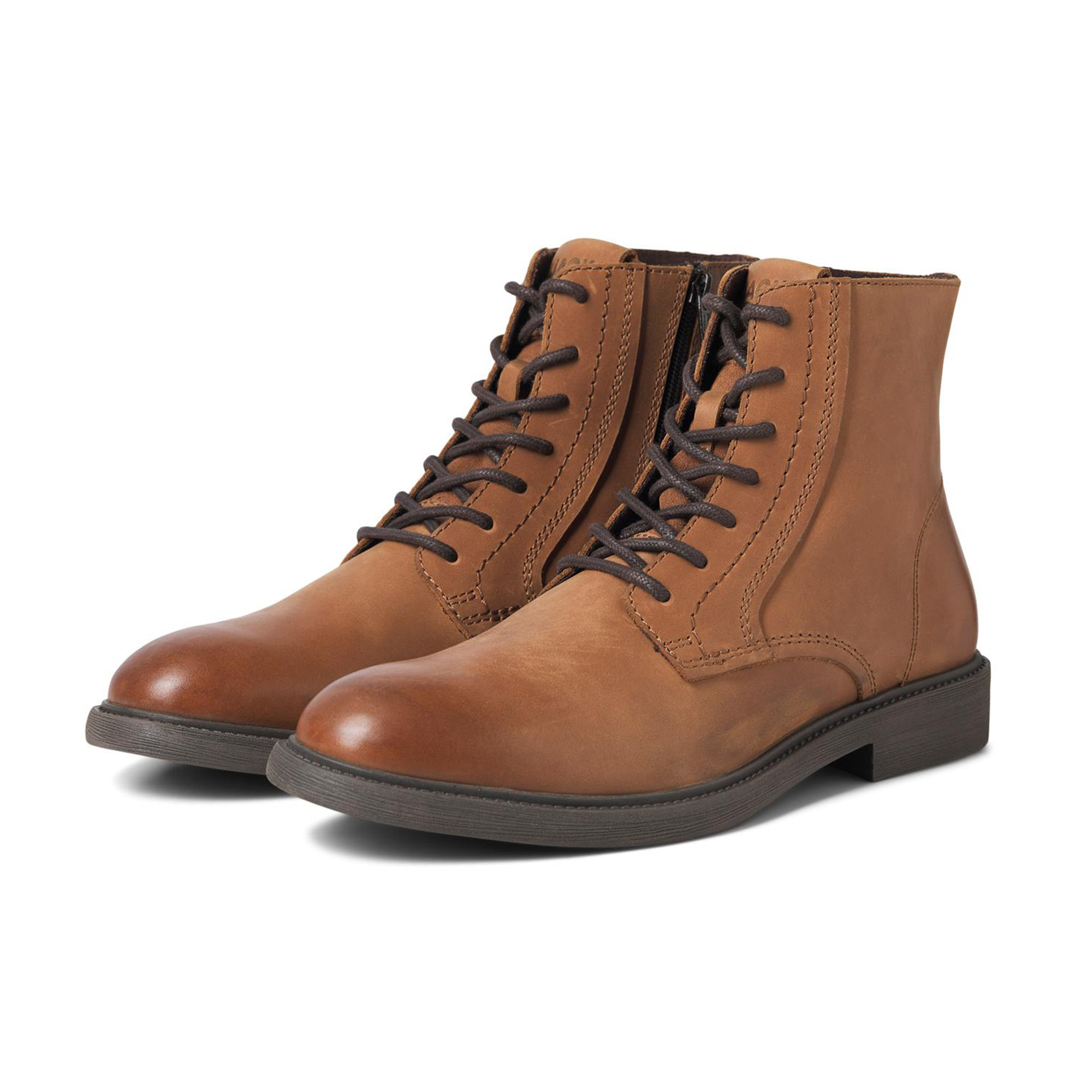أحذية جلدية صلبة مع عالية من جاك آند جونز للرجال بلون اسود-men-shoes-boots-image-13